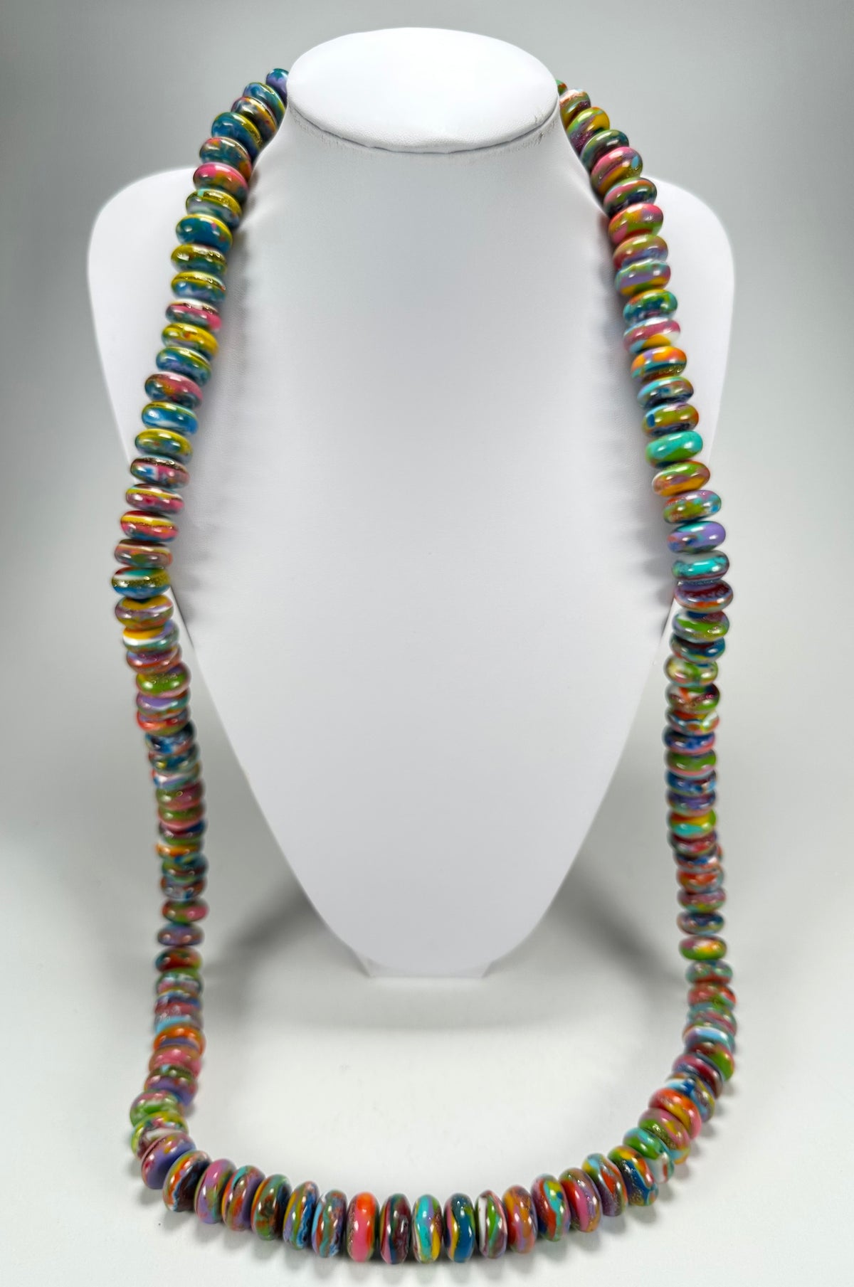 Jackie Brazil "Bela" Kandinsky Resin Mini Wheels 110cm Necklace ( N0048 )