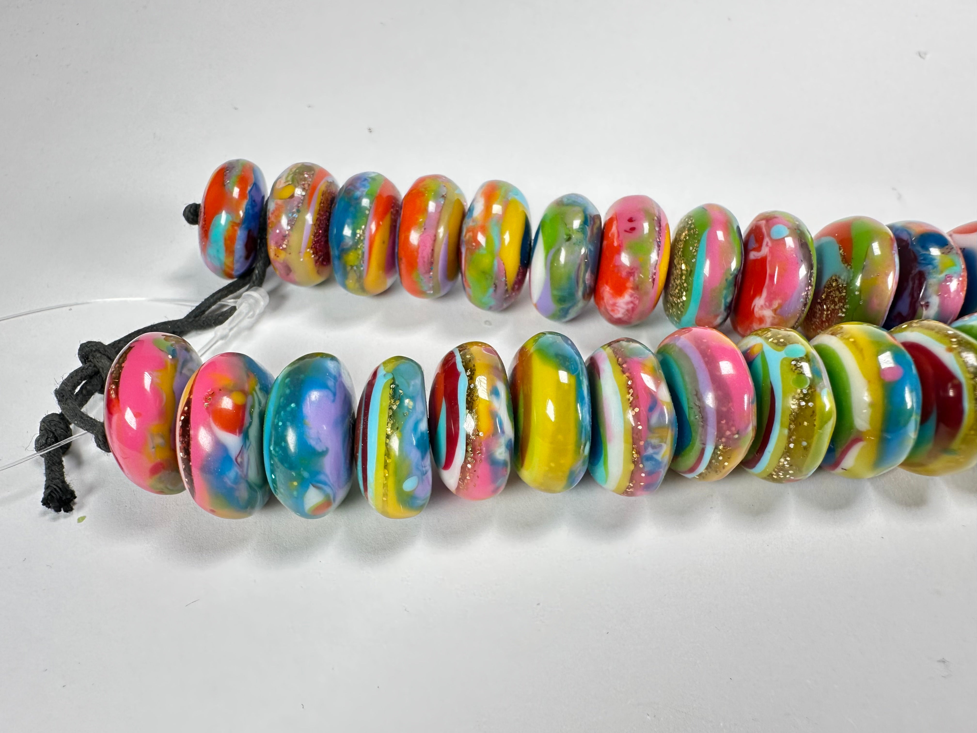 Jackie Brazil "Bela" Kandinsky Resin Mini Wheels 110cm Necklace ( N0048 )