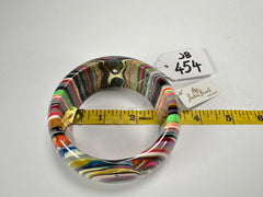 Jackie Brazil "All Sorts "Liquorice w/Cat Eye Mix Colours 3.4cm Bangle ( B2444 )