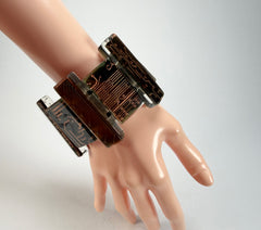Jackie Brazil "Flash" Digital Mix Rectangles Elasticated Bracelet ( B3237 )
