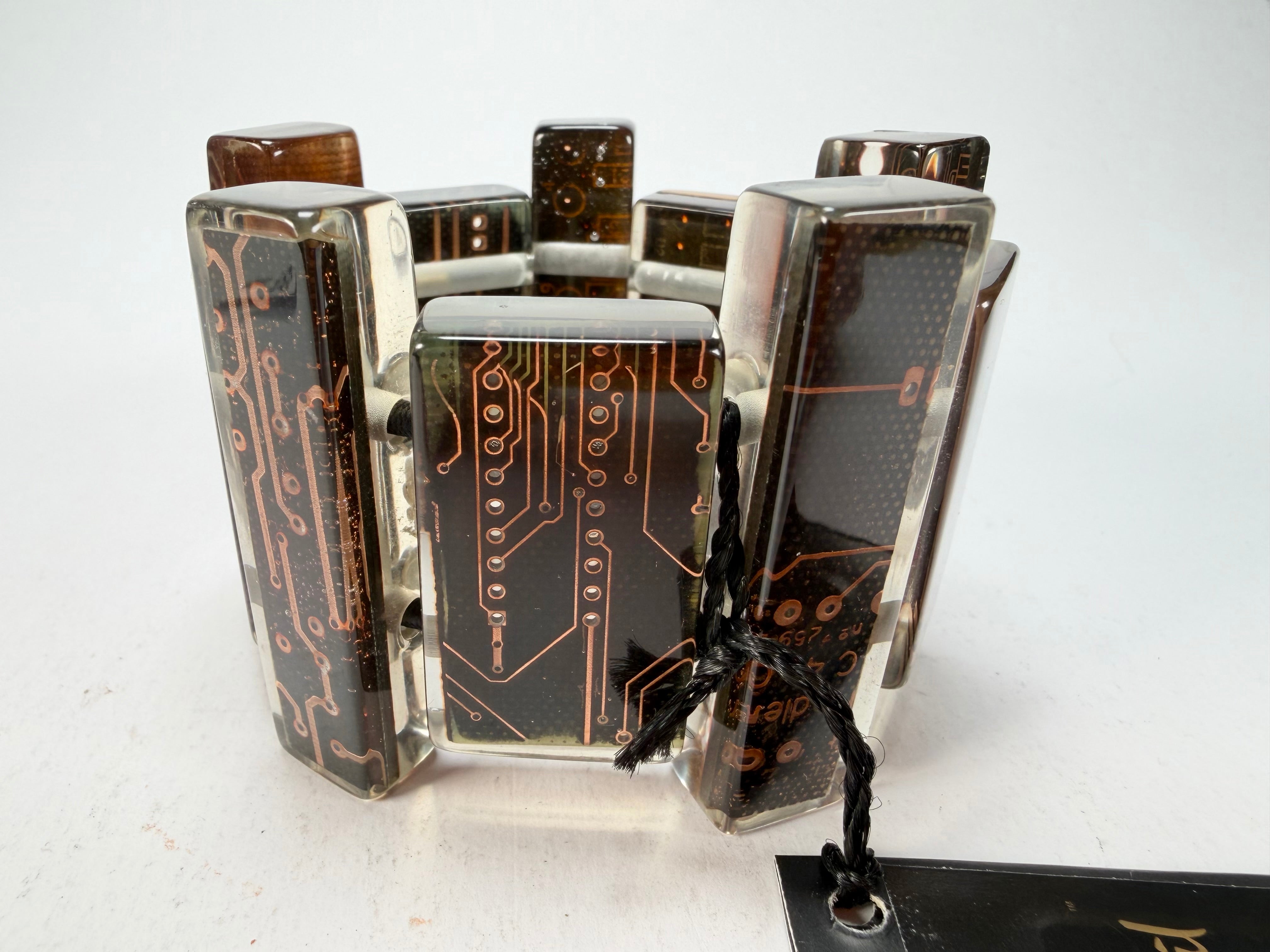 Jackie Brazil "Flash" Digital Mix Rectangles Elasticated Bracelet ( B3237 )