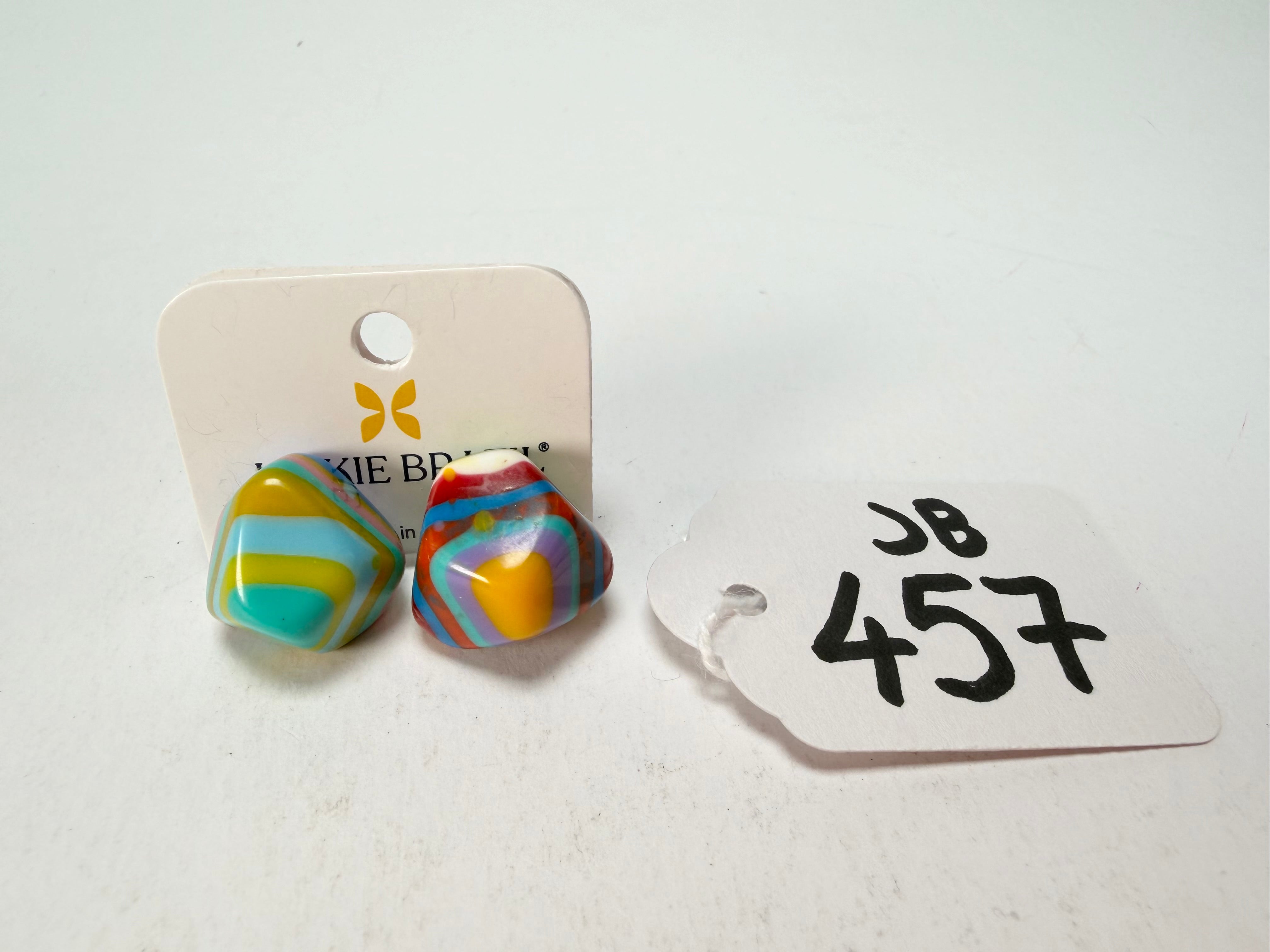 Jackie Brazil "Camille" Kandinsky Abstract Resin Earrings ( E1053 )