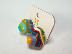 Jackie Brazil "Camille" Kandinsky Abstract Resin Earrings ( E1053 )