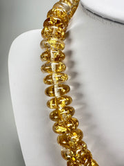 Jackie Brazil "Ana" Gold Flakes Resin Wheels 50cm Necklace ( N0042 )