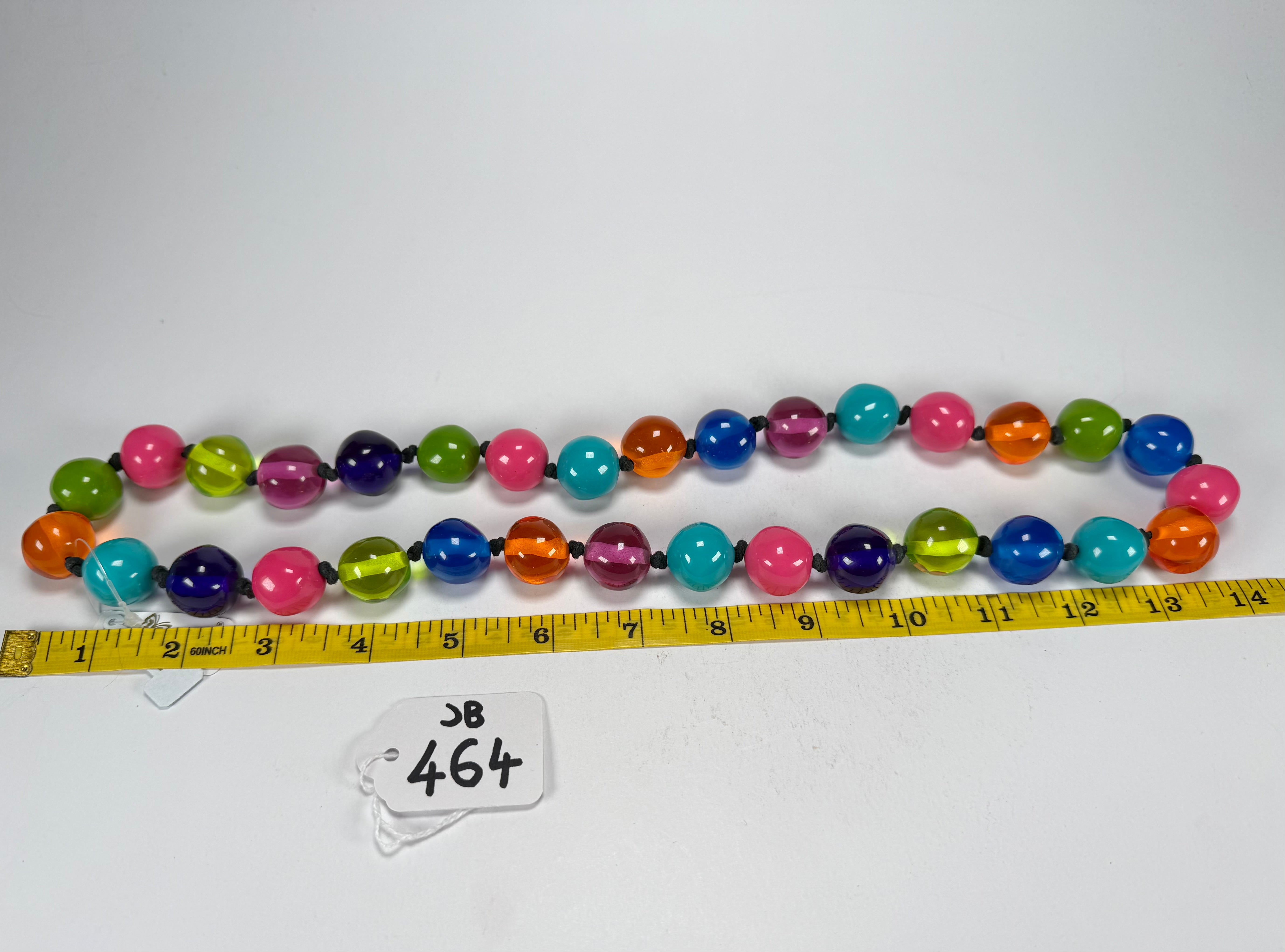 Jackie Brazil "Lola" Transparent Paris Mix Medium Spheres 70cm Resin Necklace ( N2695 )