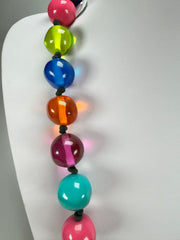 Jackie Brazil "Lola" Transparent Paris Mix Medium Spheres 70cm Resin Necklace ( N2695 )