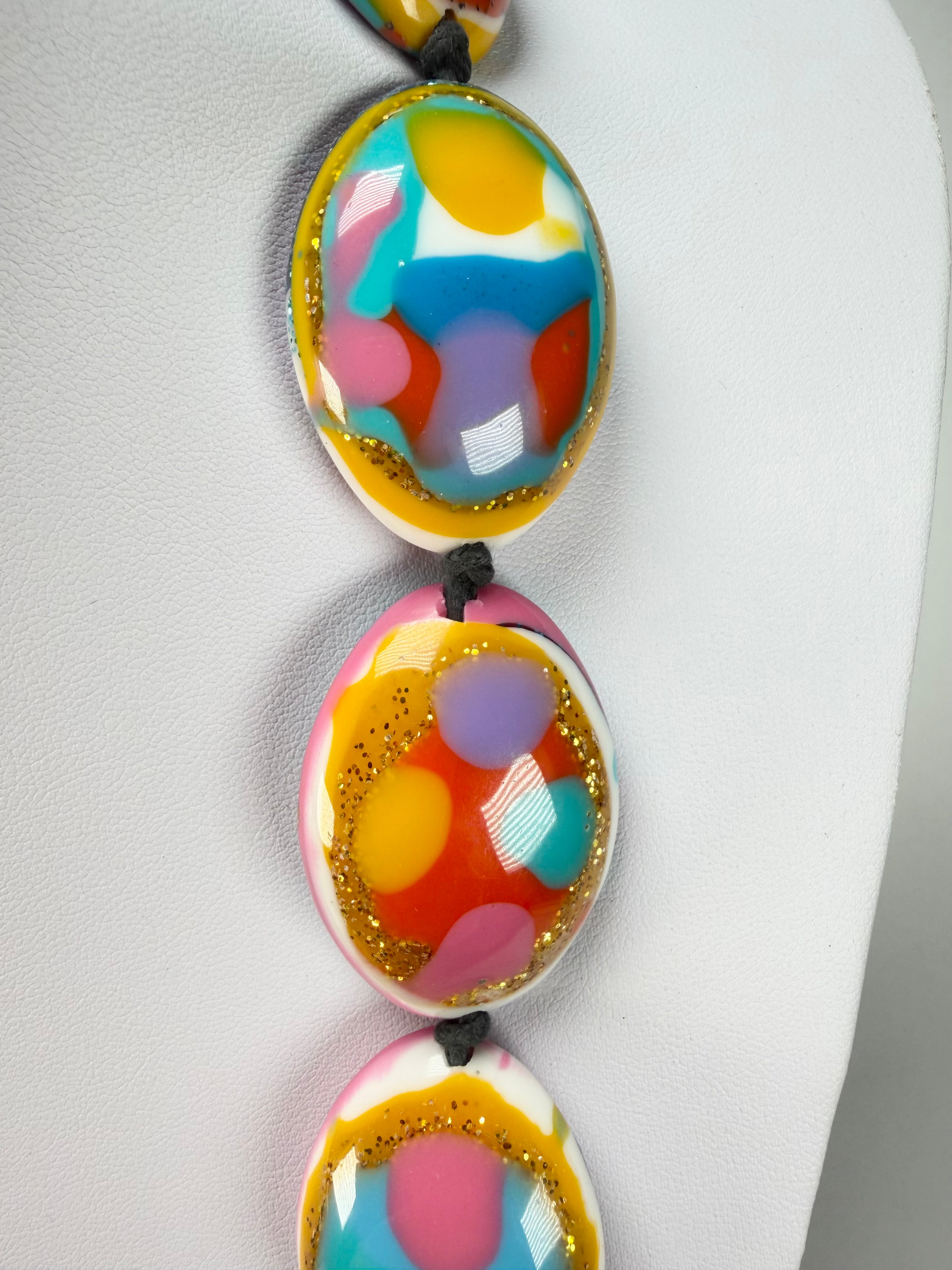 Jackie Brazil "Kathy" Small Riverstones Kandinsky 70cm Necklace ( N3750 )