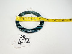 Jackie Brazil "Olympic Circles" Liquorice Allsorts Blue Mix 0.5cm Resin Bangle ( B2336 )