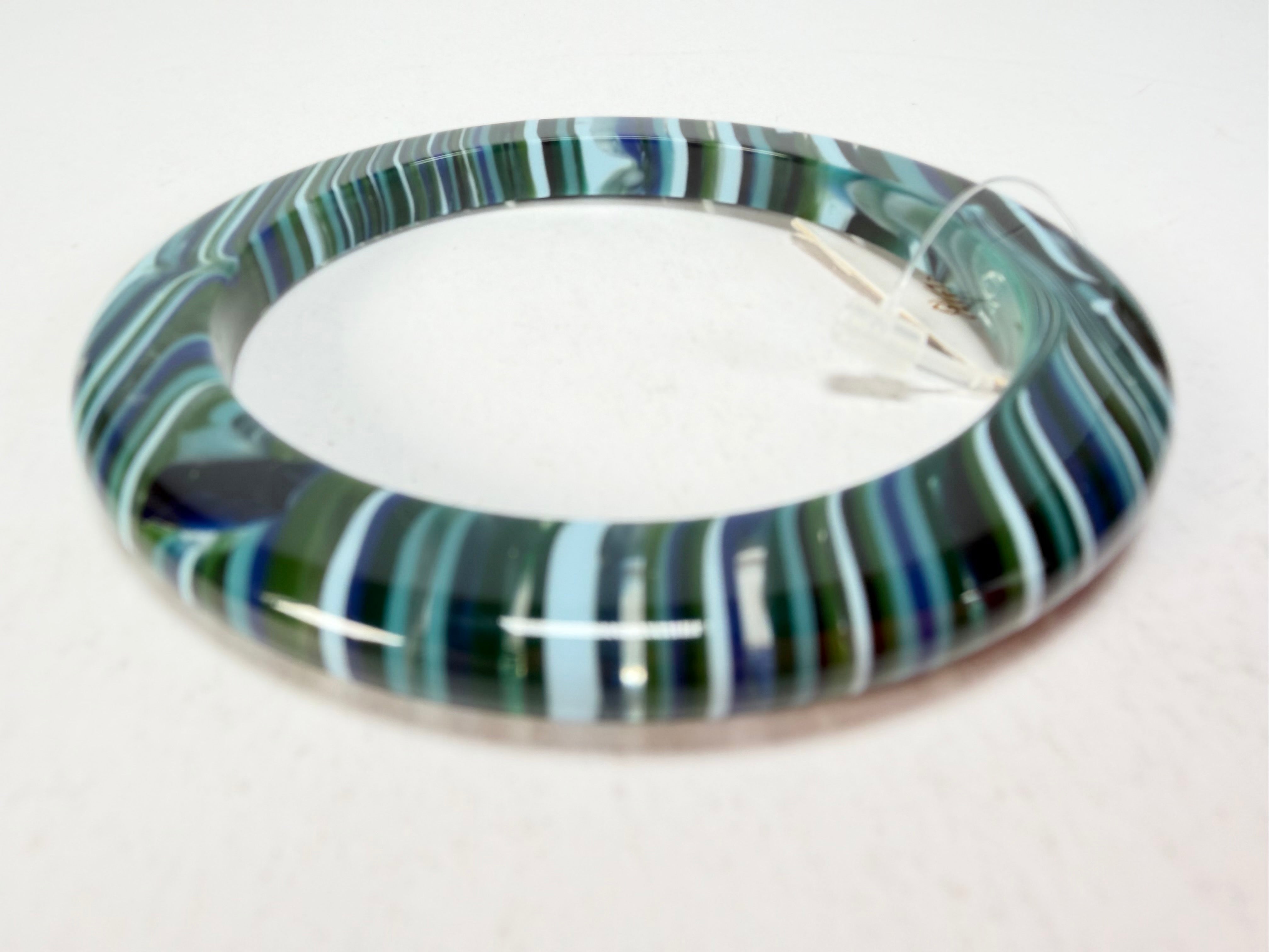 Jackie Brazil "Olympic Circles" Liquorice Allsorts Blue Mix 0.5cm Resin Bangle ( B2336 )