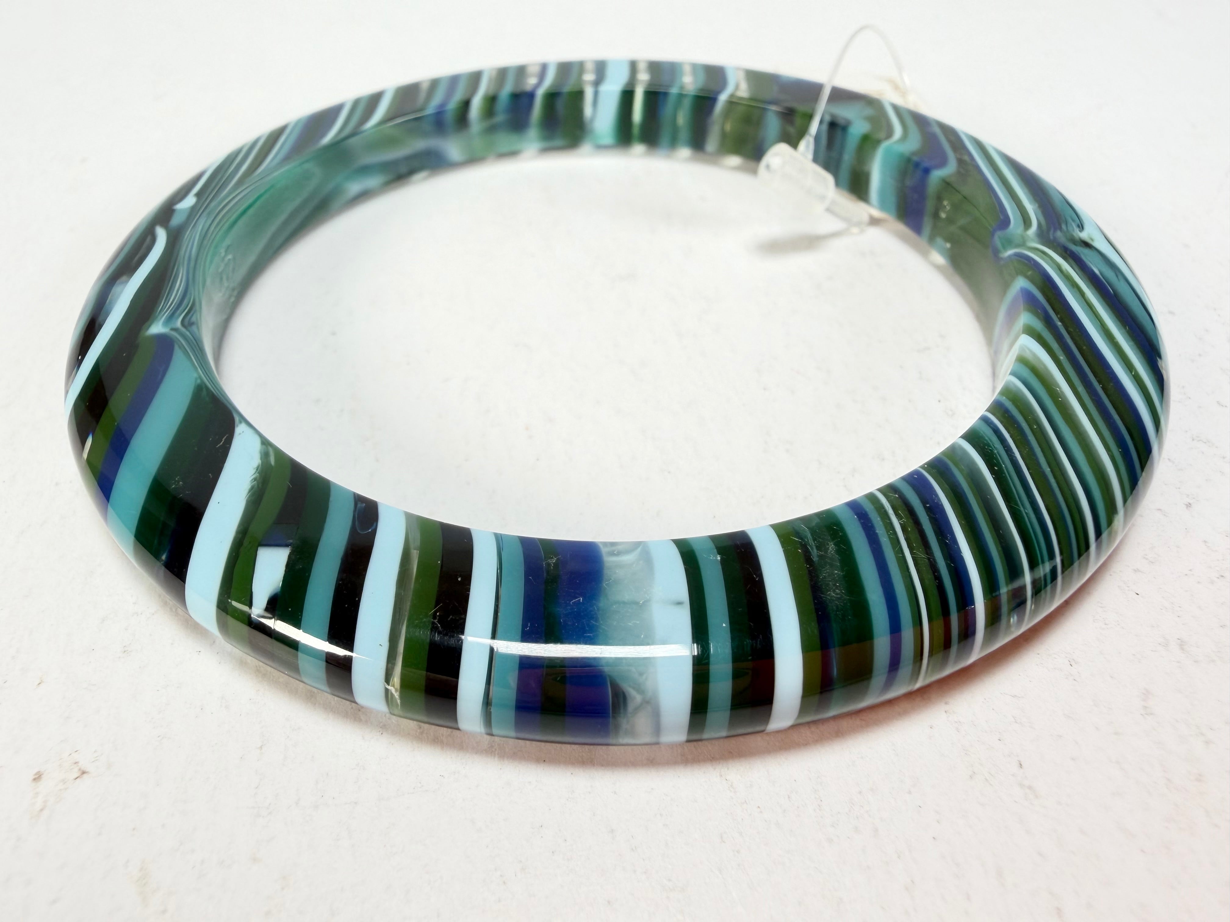 Jackie Brazil "Olympic Circles" Liquorice Allsorts Blue Mix 0.5cm Resin Bangle ( B2336 )