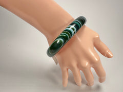 Jackie Brazil "Thin Cat Eye" Liquorice Allsorts with Cat Eye Blue Mix 1.3cm Resin Bangle ( B1151 )