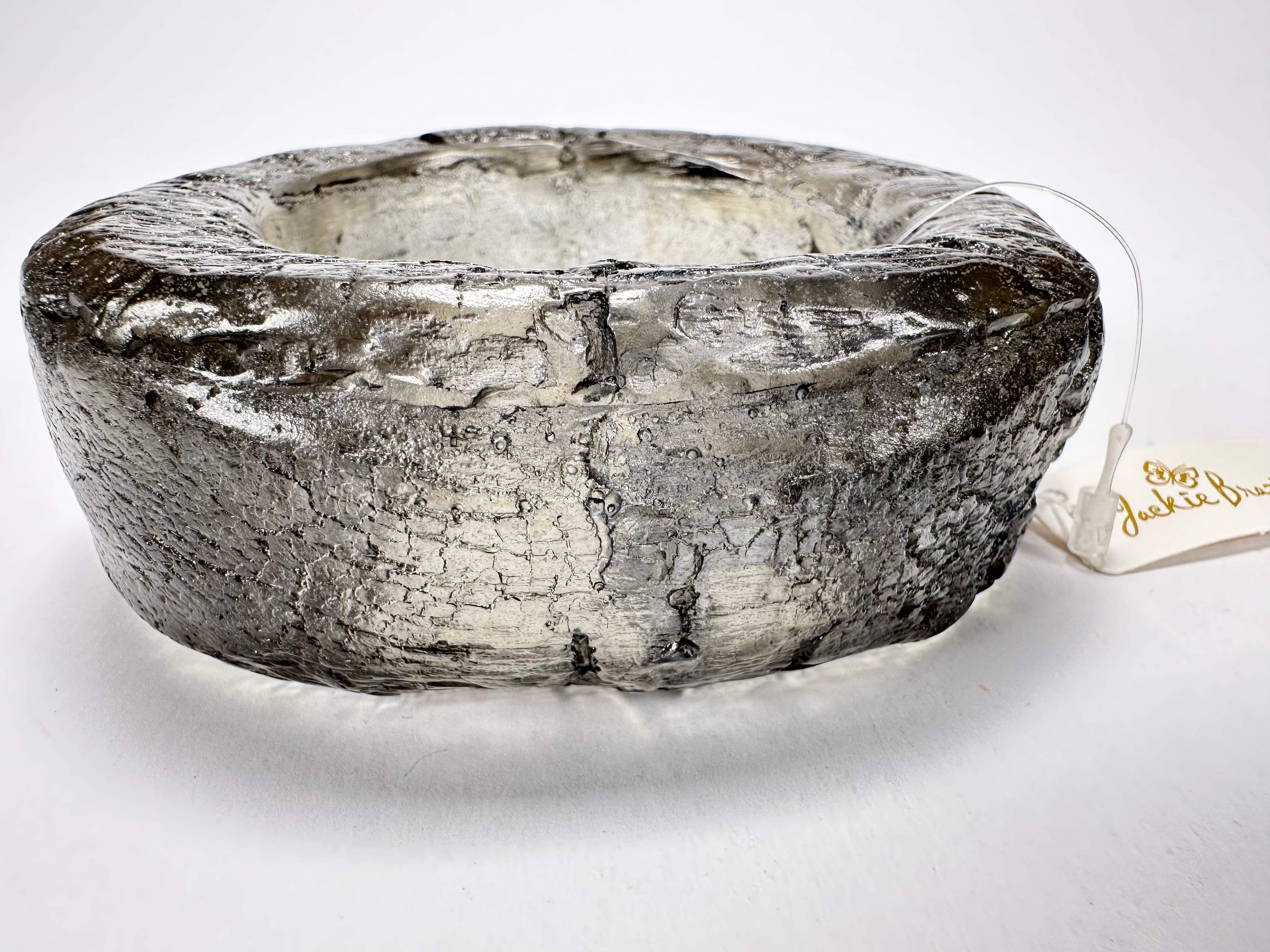 Jackie Brazil "Smoked Crystal" Charcoal Donut Solid Round Large Bangle ( B2790 )