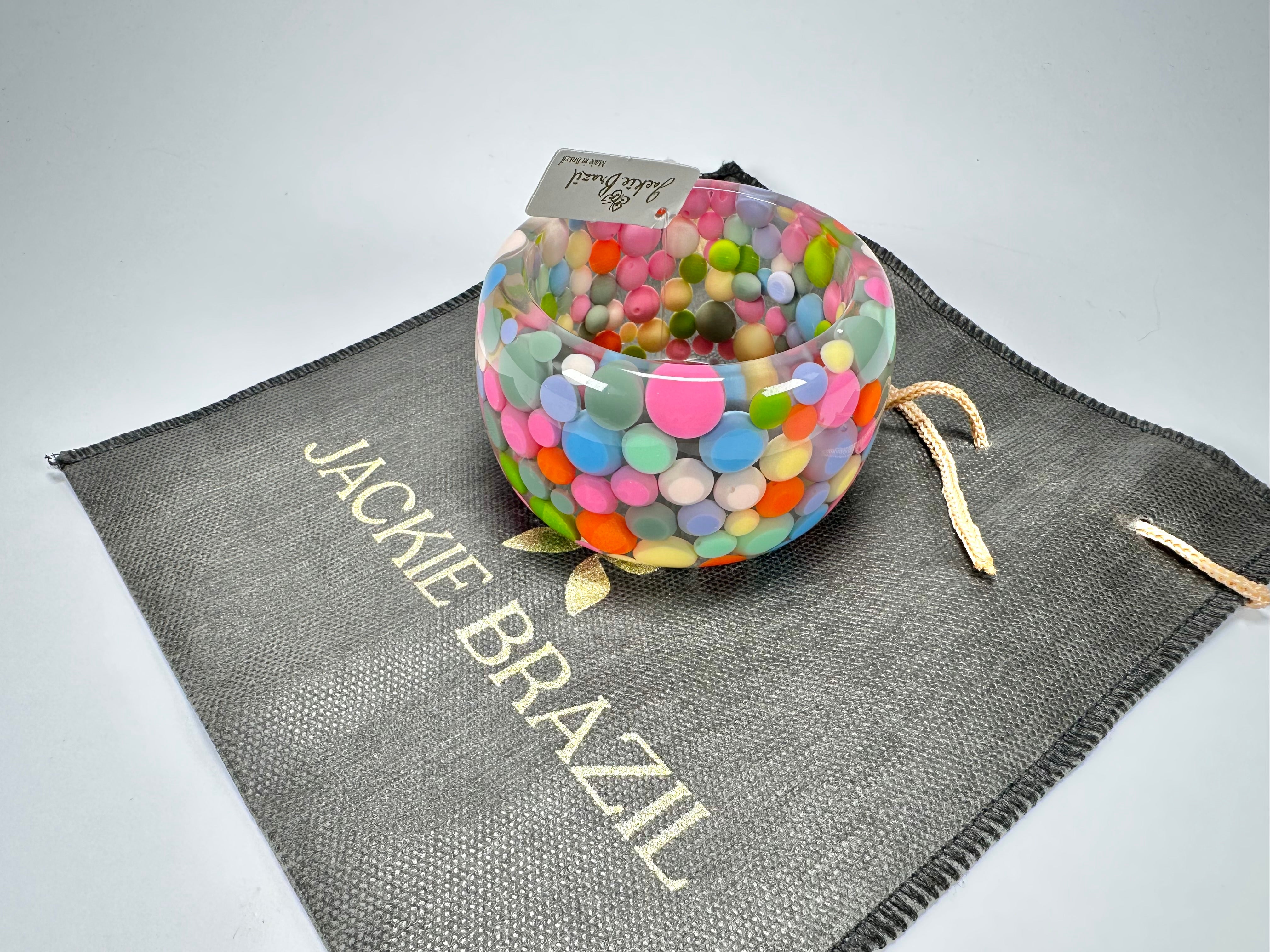 Jackie Brazil "Petit Balls" Spring Mix Spots Solid Round Resin 5cm Bangle ( B2521 )