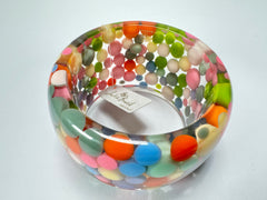 Jackie Brazil "Petit Balls" Spring Mix Spots Solid Round Resin 5cm Bangle ( B2521 )