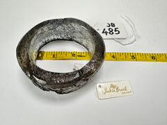 Jackie Brazil "Smoked Crystal" Charcoal Donut Solid Round Medium Bangle ( B2876 )