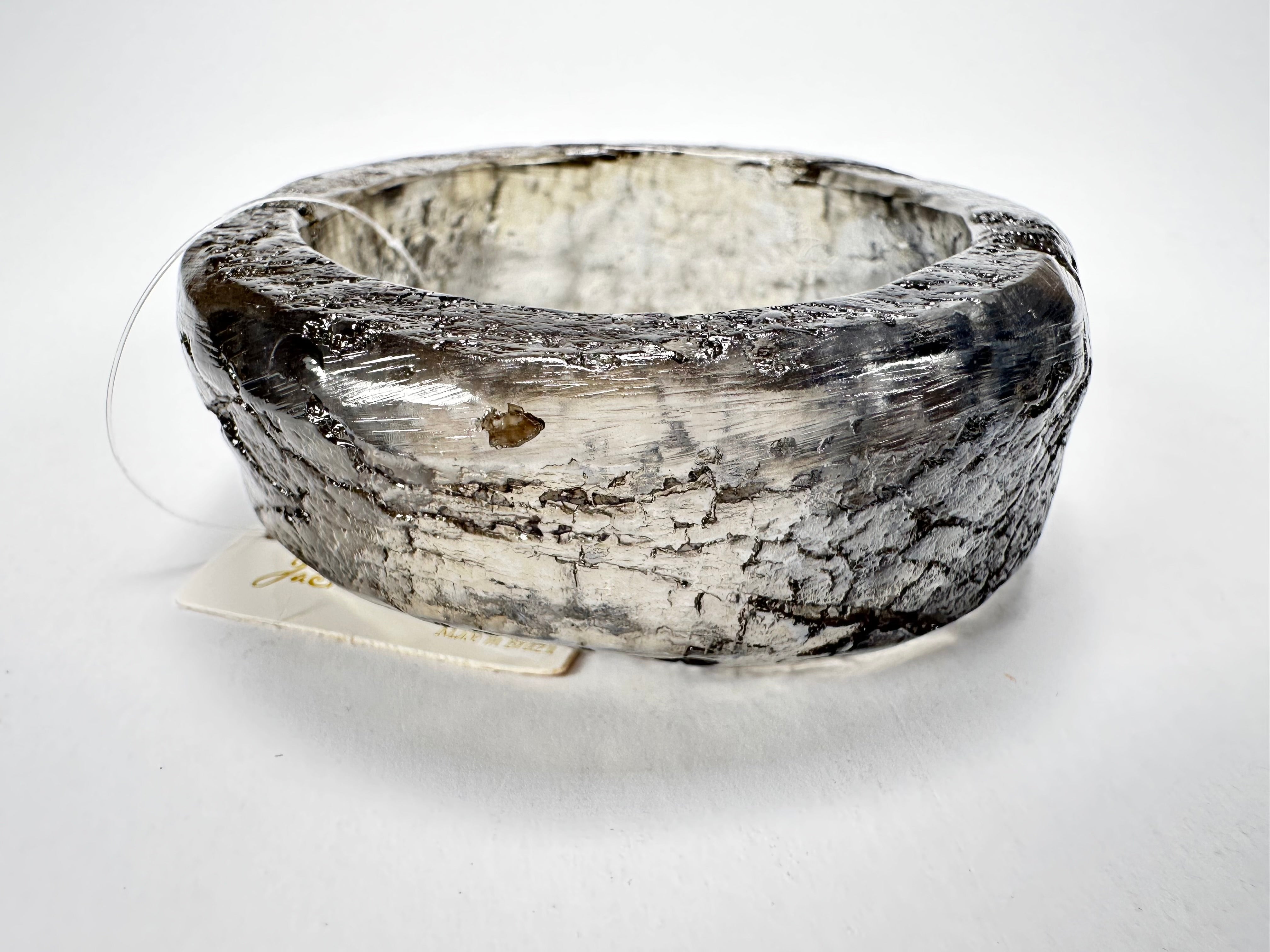 Jackie Brazil "Smoked Crystal" Charcoal Donut Solid Round Medium Bangle ( B2876 )