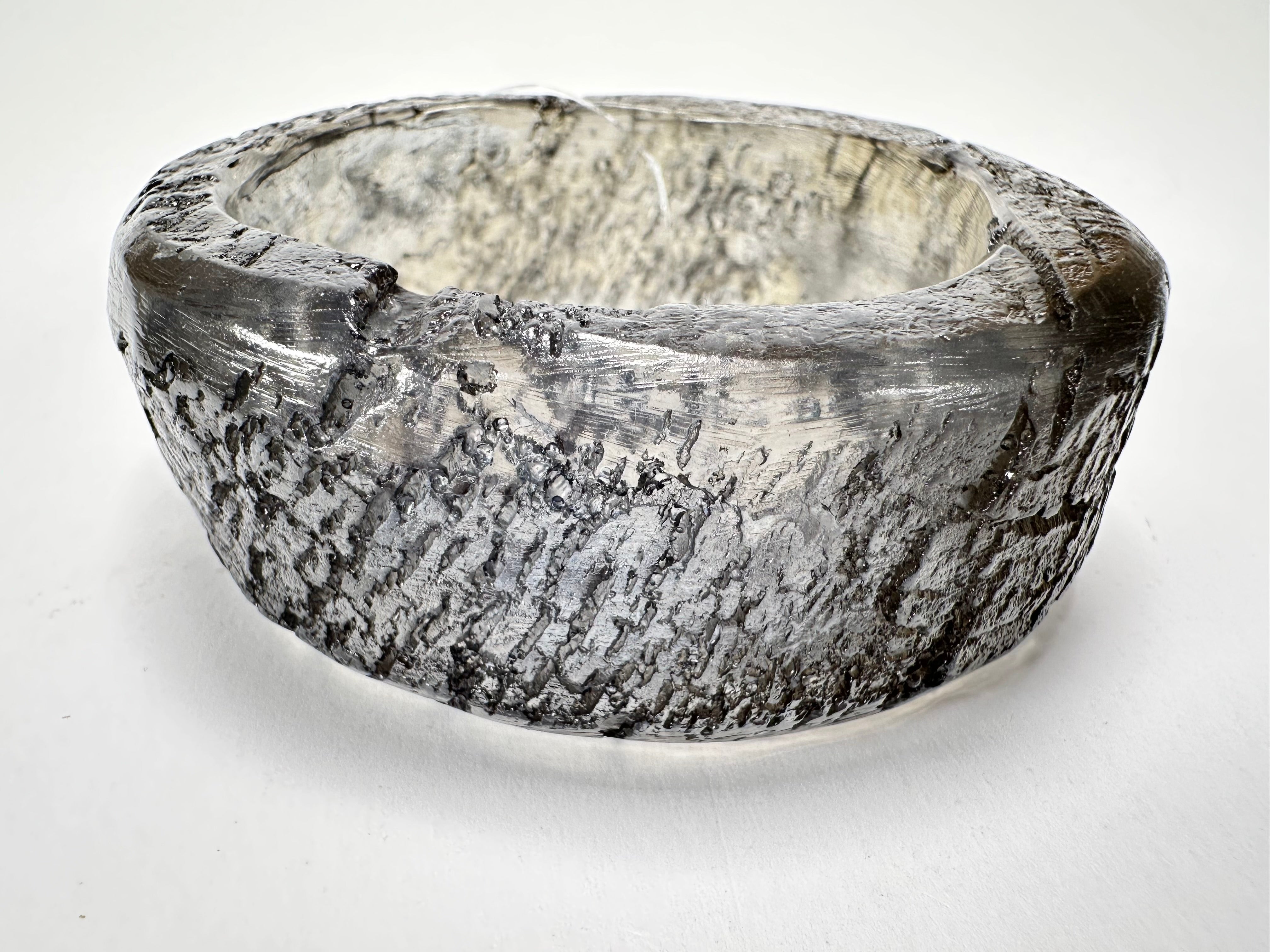 Jackie Brazil "Smoked Crystal" Charcoal Donut Solid Round Medium Bangle ( B2876 )