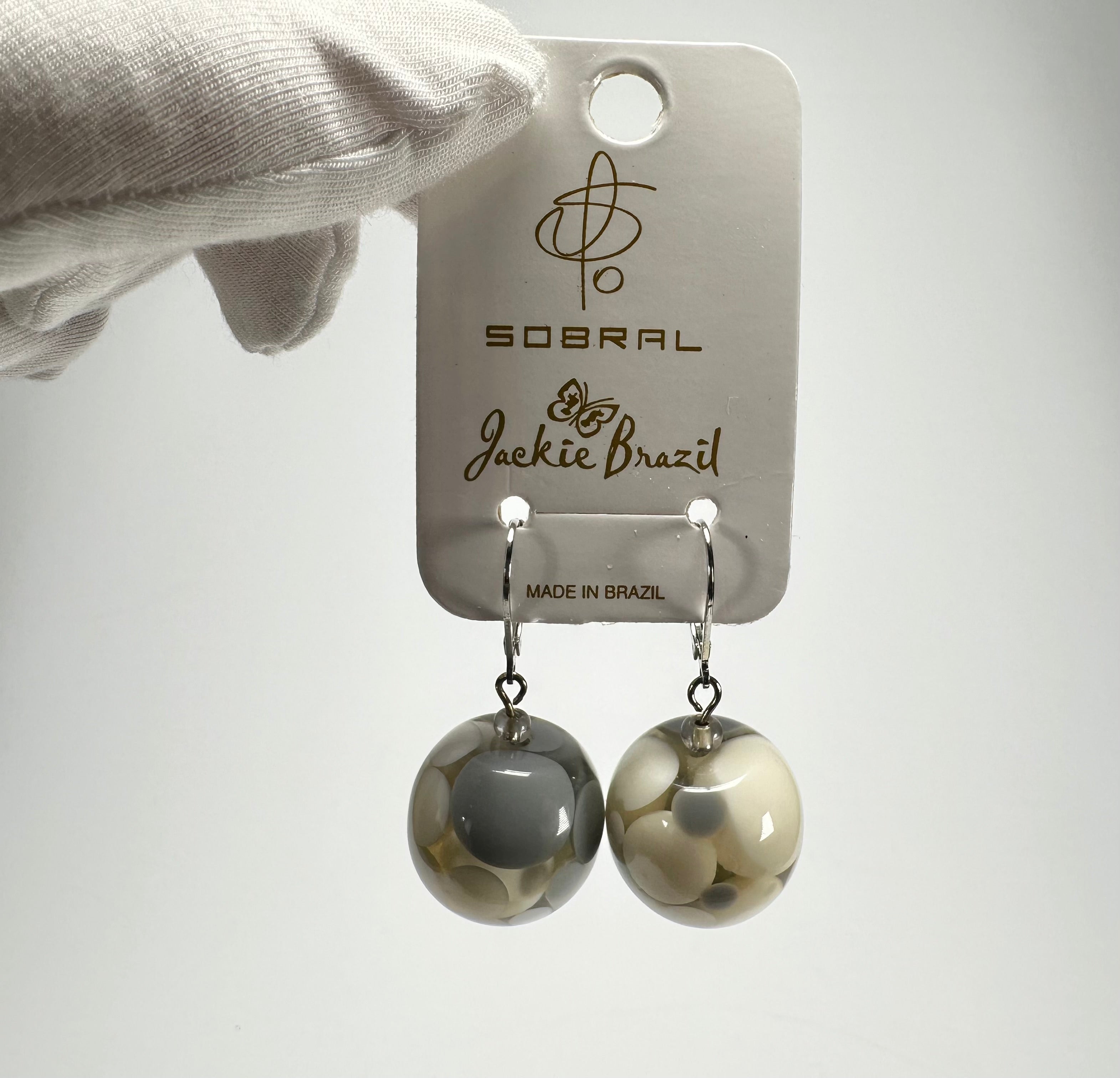 Jackie Brazil "Spots" Spotted Balls Resin Earrings ( E1468 )