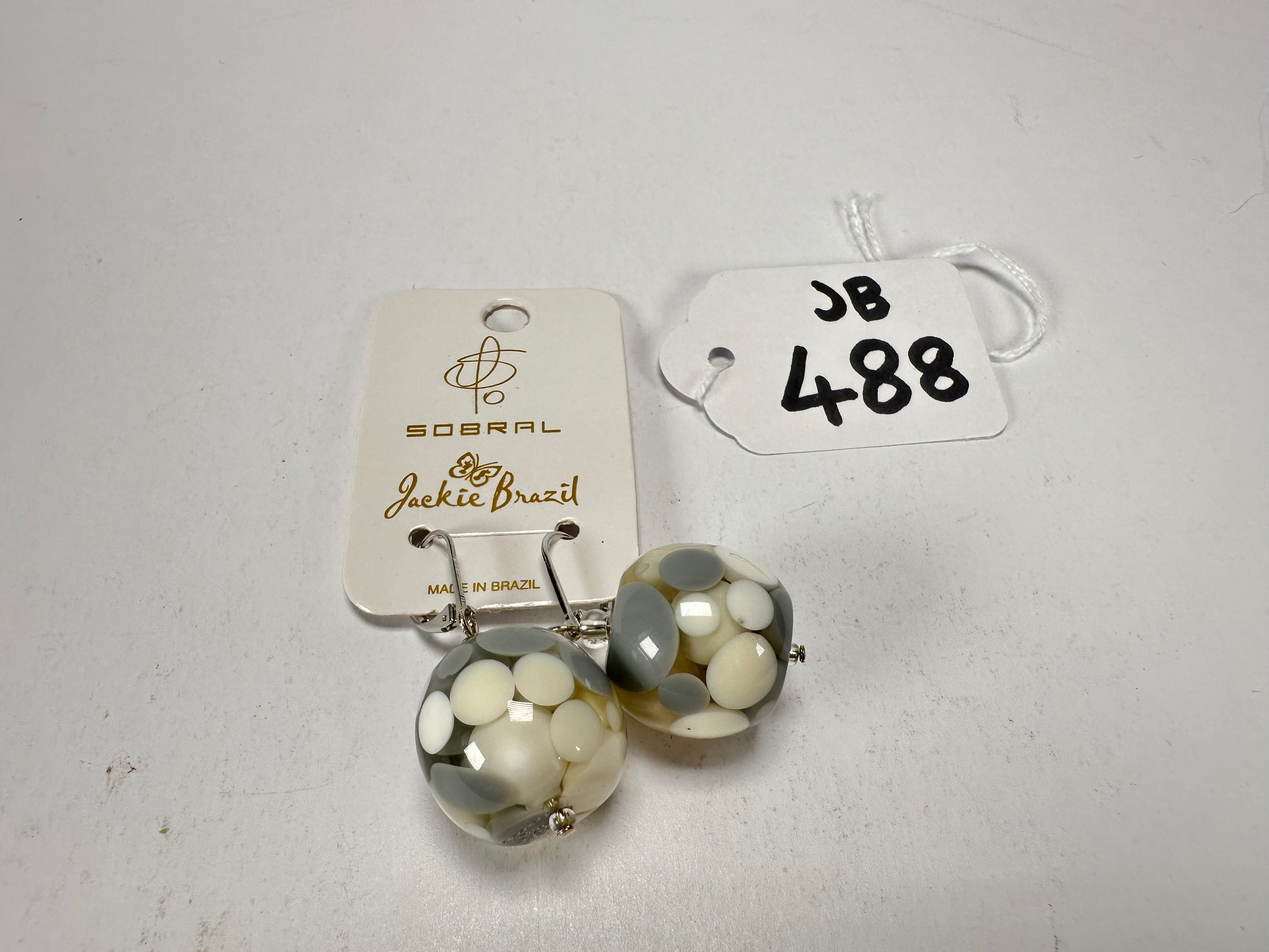 Jackie Brazil "Spots" Spotted Balls Resin Earrings ( E1468 )