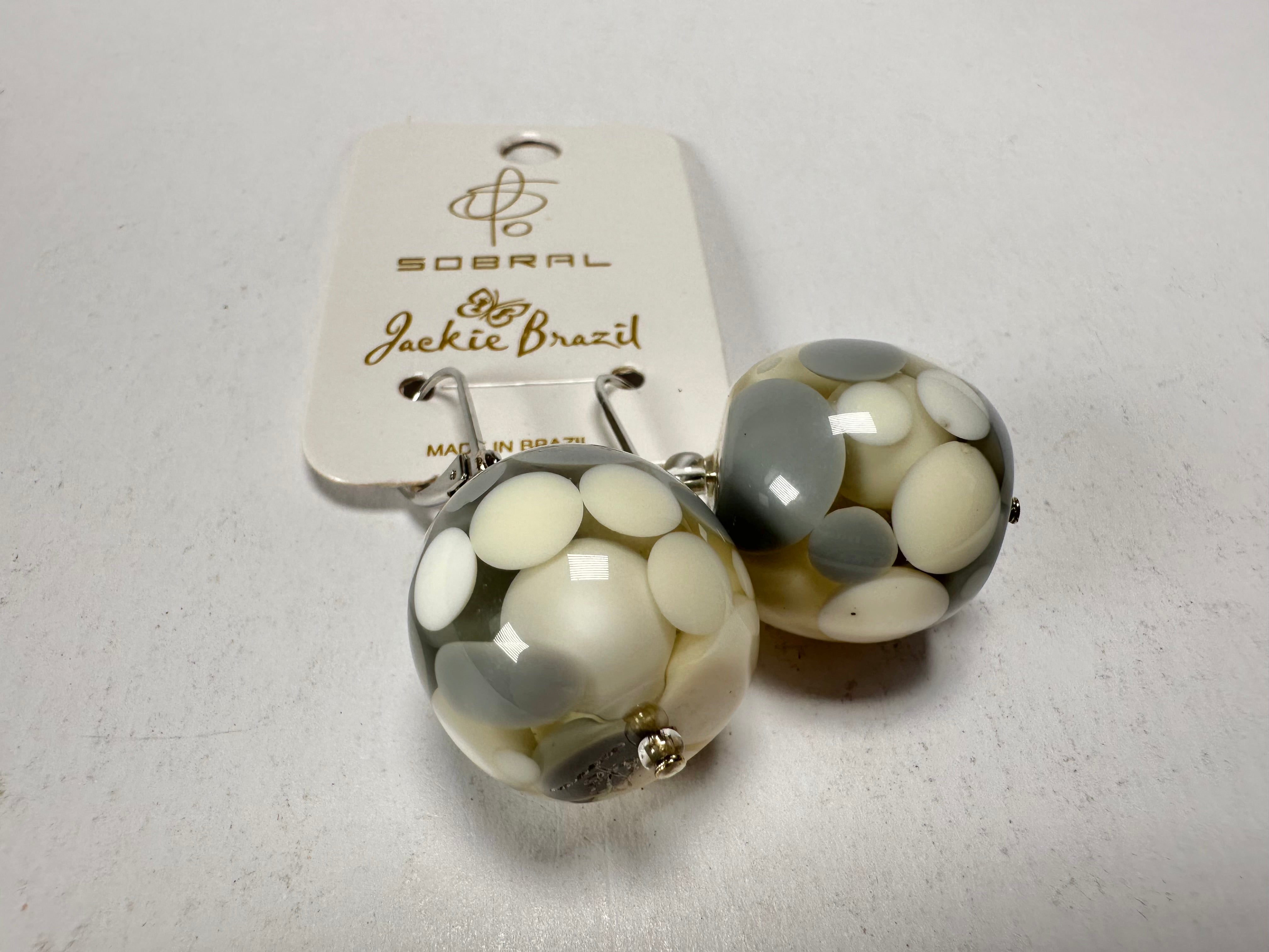 Jackie Brazil "Spots" Spotted Balls Resin Earrings ( E1468 )