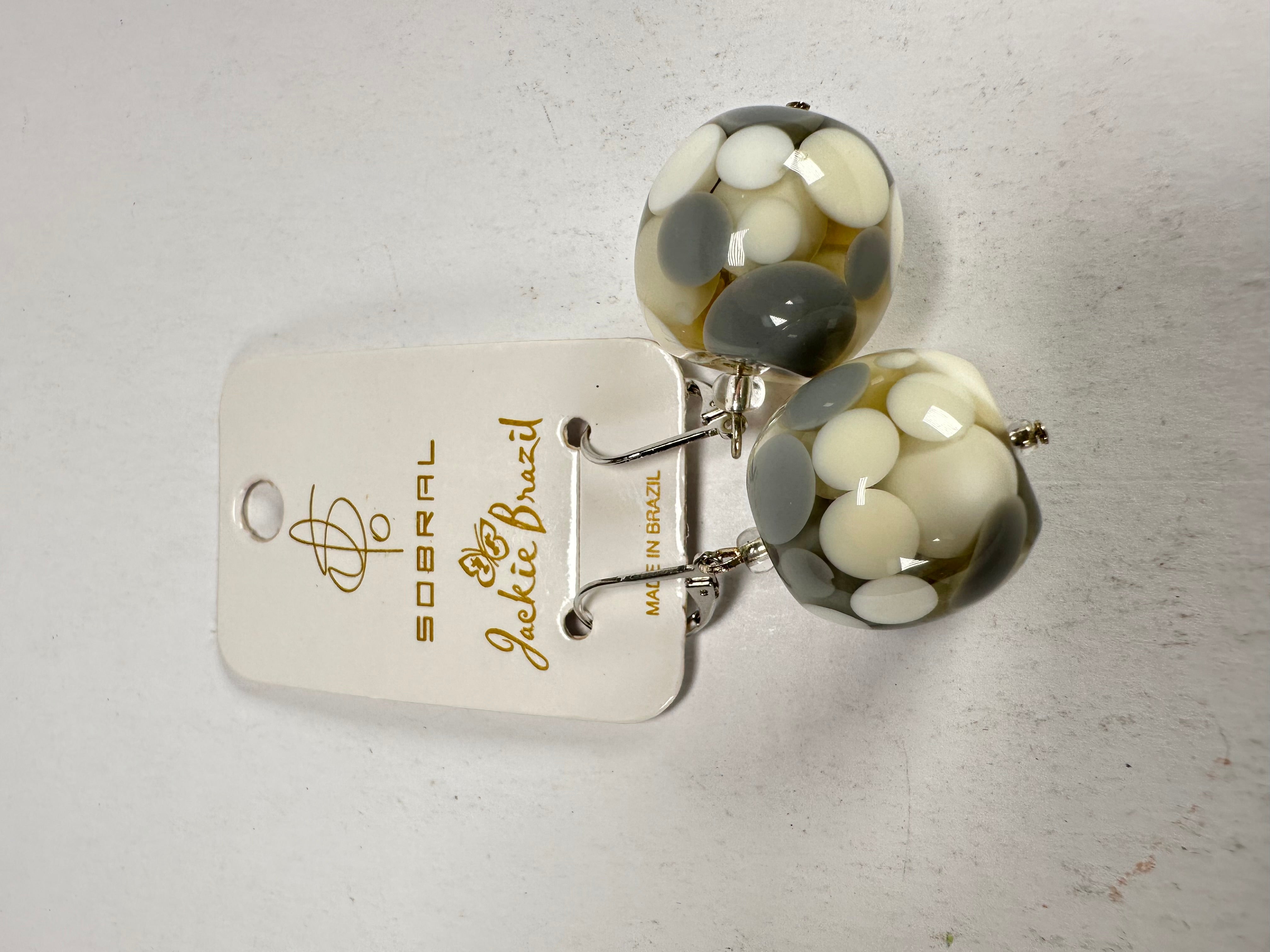 Jackie Brazil "Spots" Spotted Balls Resin Earrings ( E1468 )