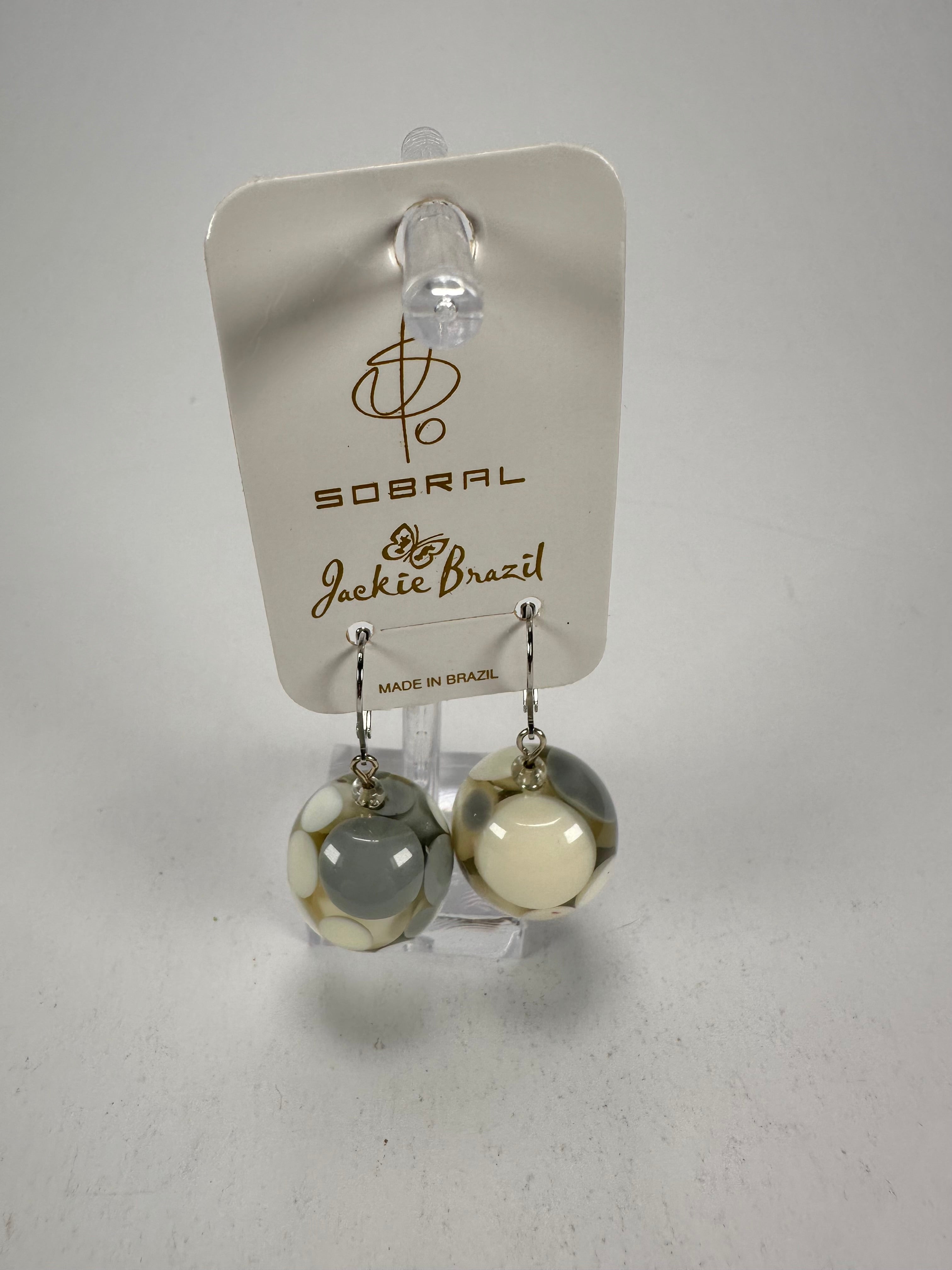 Jackie Brazil "Spots" Spotted Balls Resin Earrings ( E1468 )