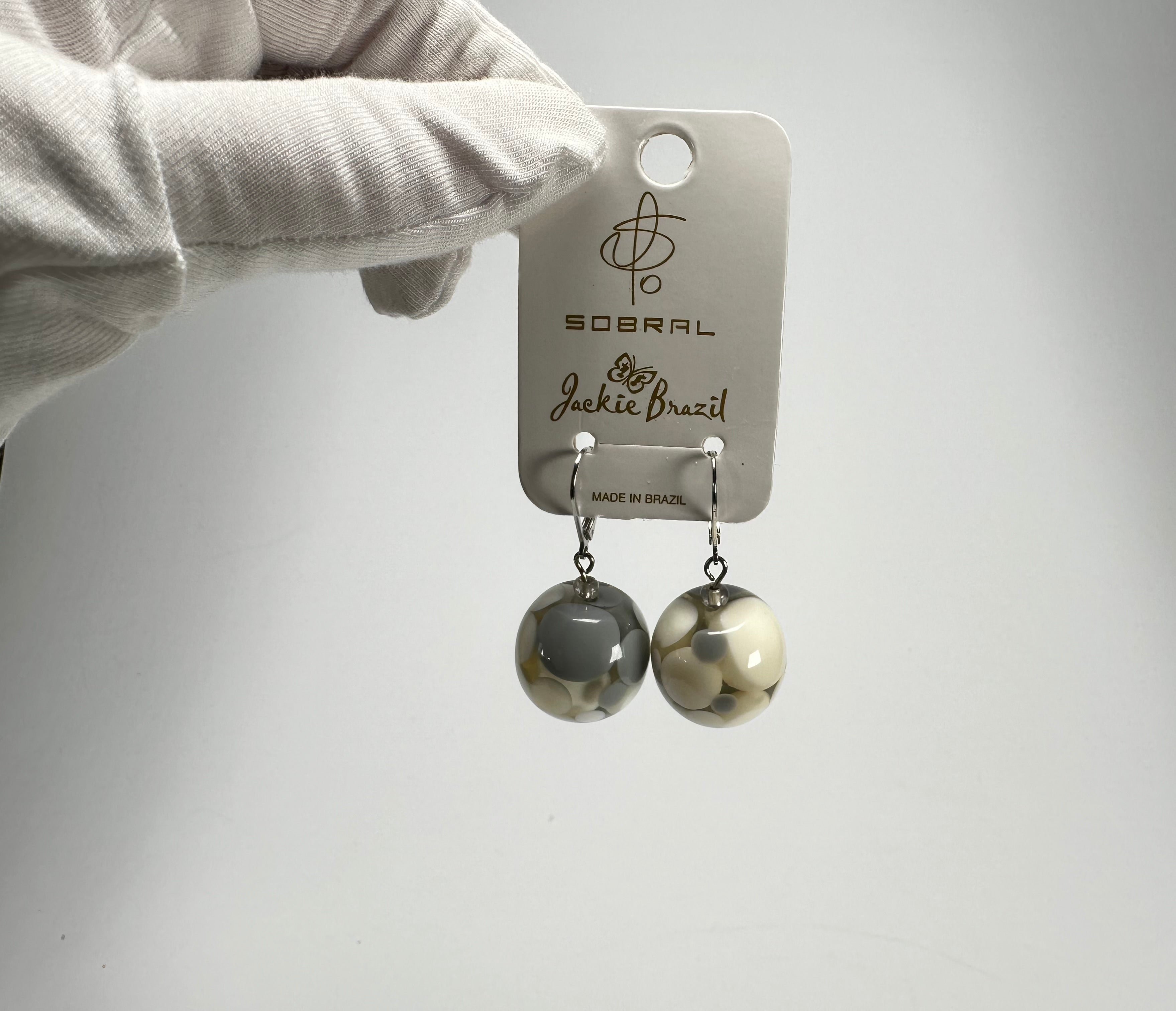 Jackie Brazil "Spots" Spotted Balls Resin Earrings ( E1468 )