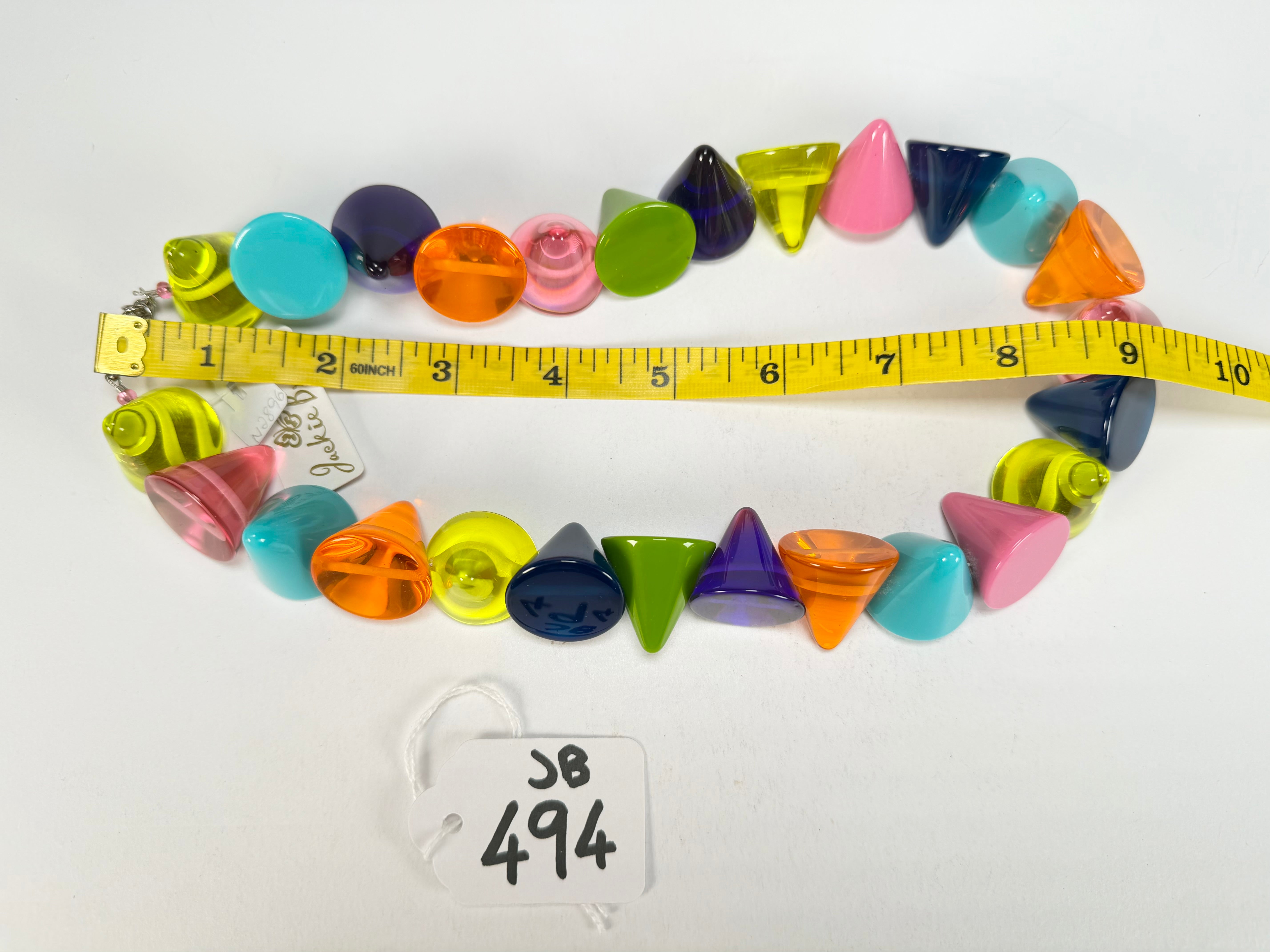 Jackie Brazil "KL Kones" Transparent Paris Mix Large Cones Necklace ( N2896 )