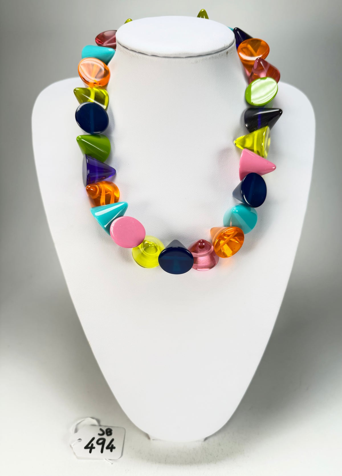 Jackie Brazil "KL Kones" Transparent Paris Mix Large Cones Necklace ( N2896 )
