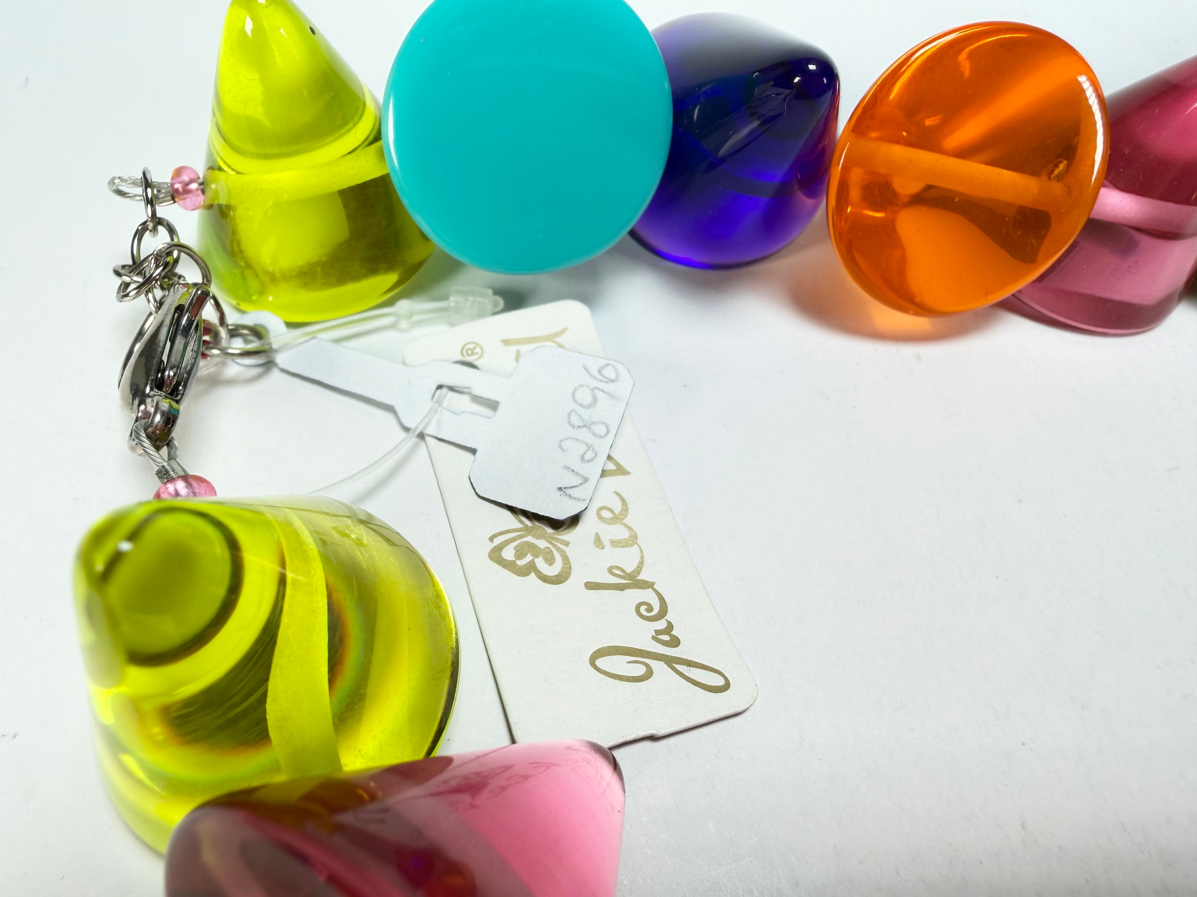 Jackie Brazil "KL Kones" Transparent Paris Mix Large Cones Necklace ( N2896 )