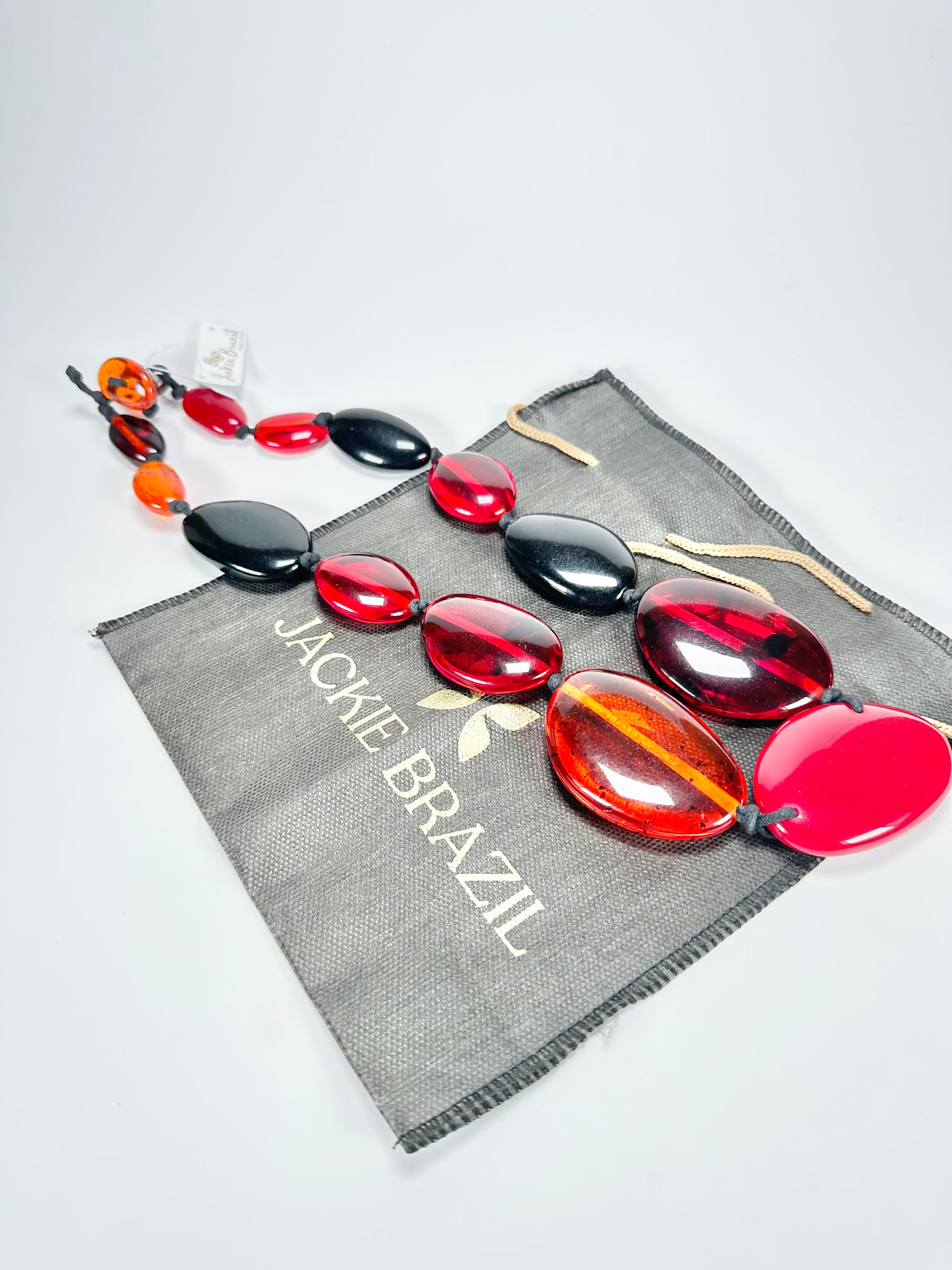 Jackie Brazil "Passion Mix" Long Flat Riverstones 65cm Necklace ( N3700 )