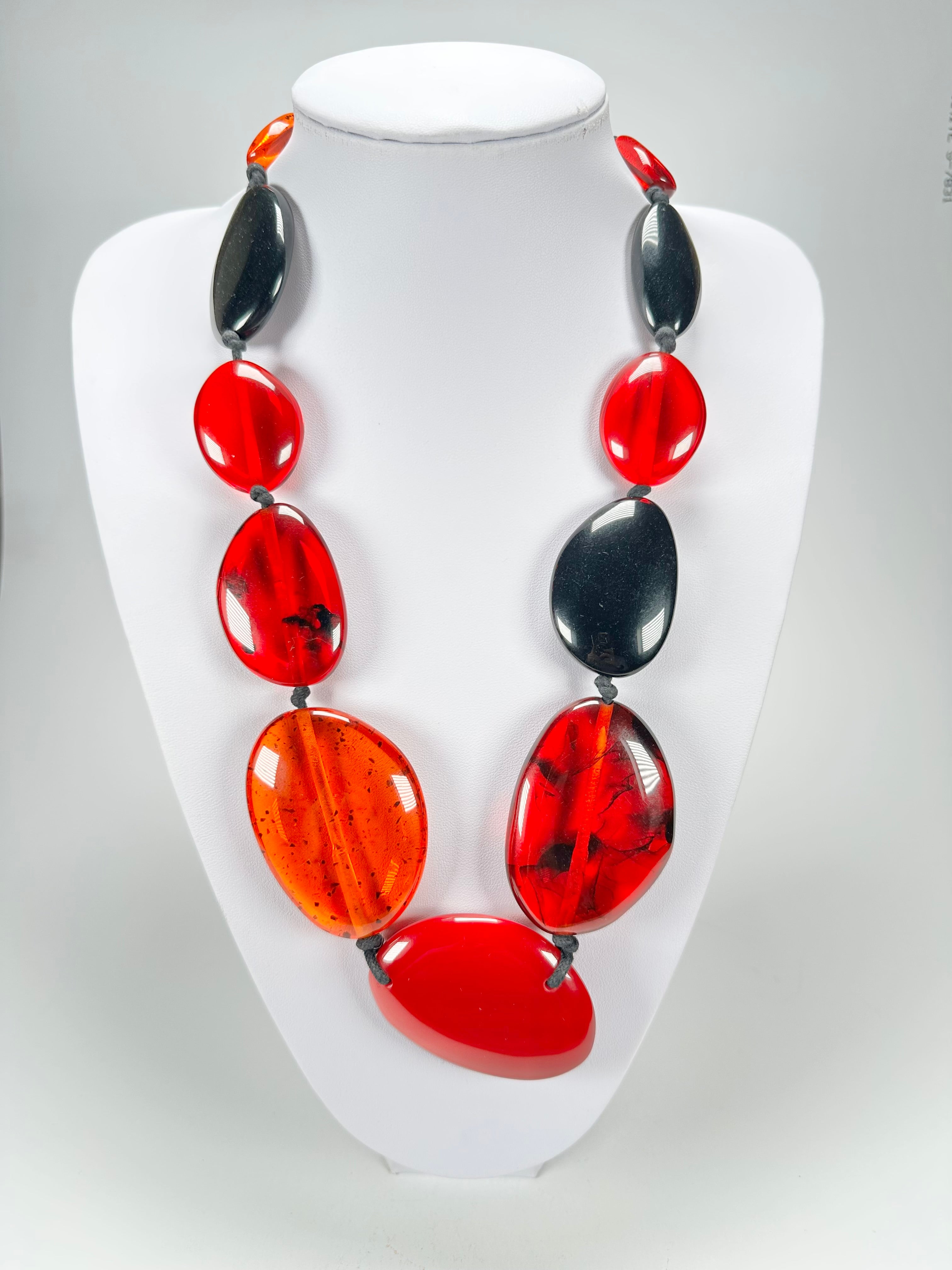 Jackie Brazil "Passion Mix" Long Flat Riverstones 65cm Necklace ( N3700 )