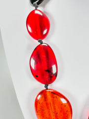 Jackie Brazil "Passion Mix" Long Flat Riverstones 65cm Necklace ( N3700 )