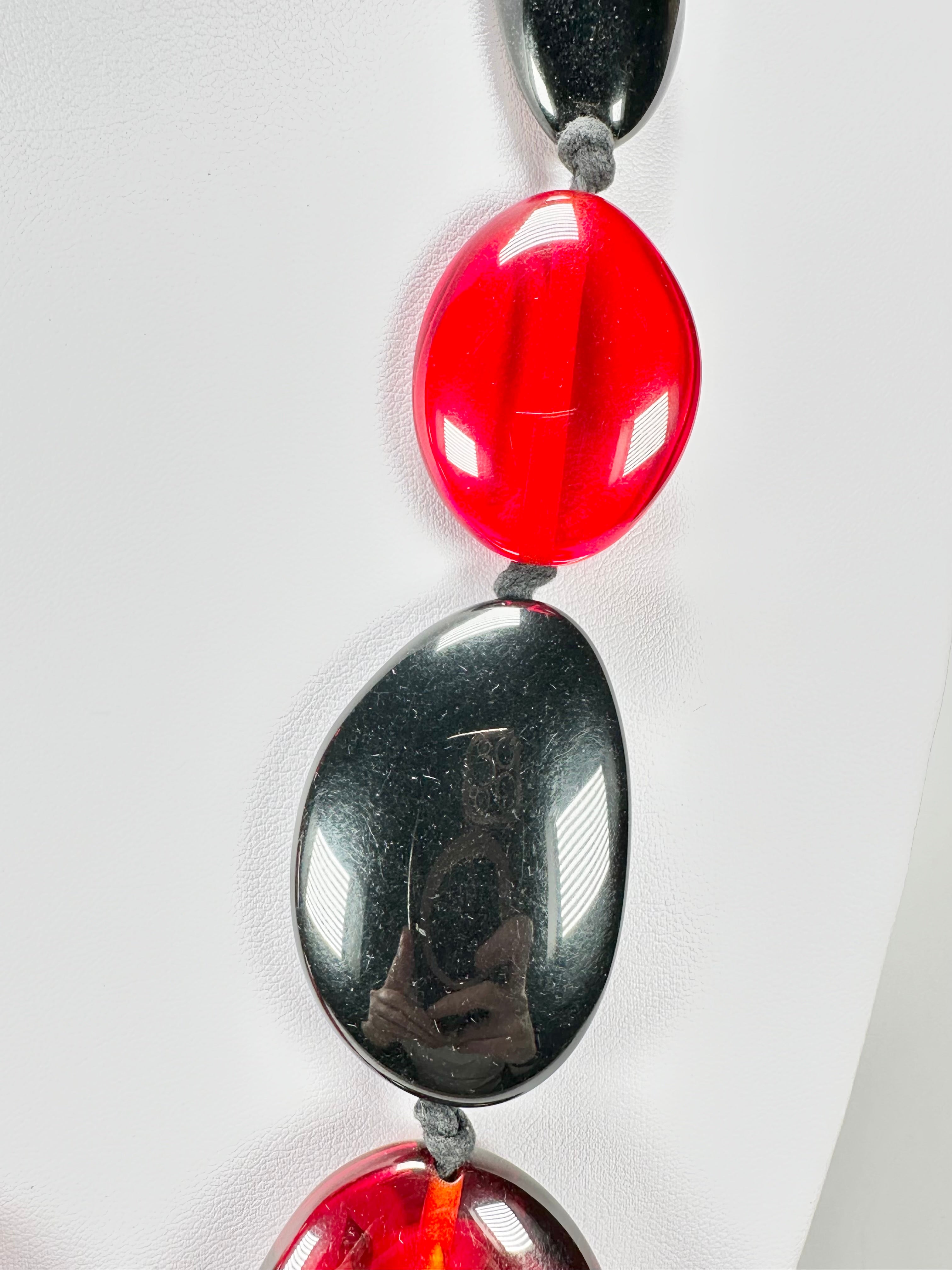 Jackie Brazil "Passion Mix" Long Flat Riverstones 65cm Necklace ( N3700 )