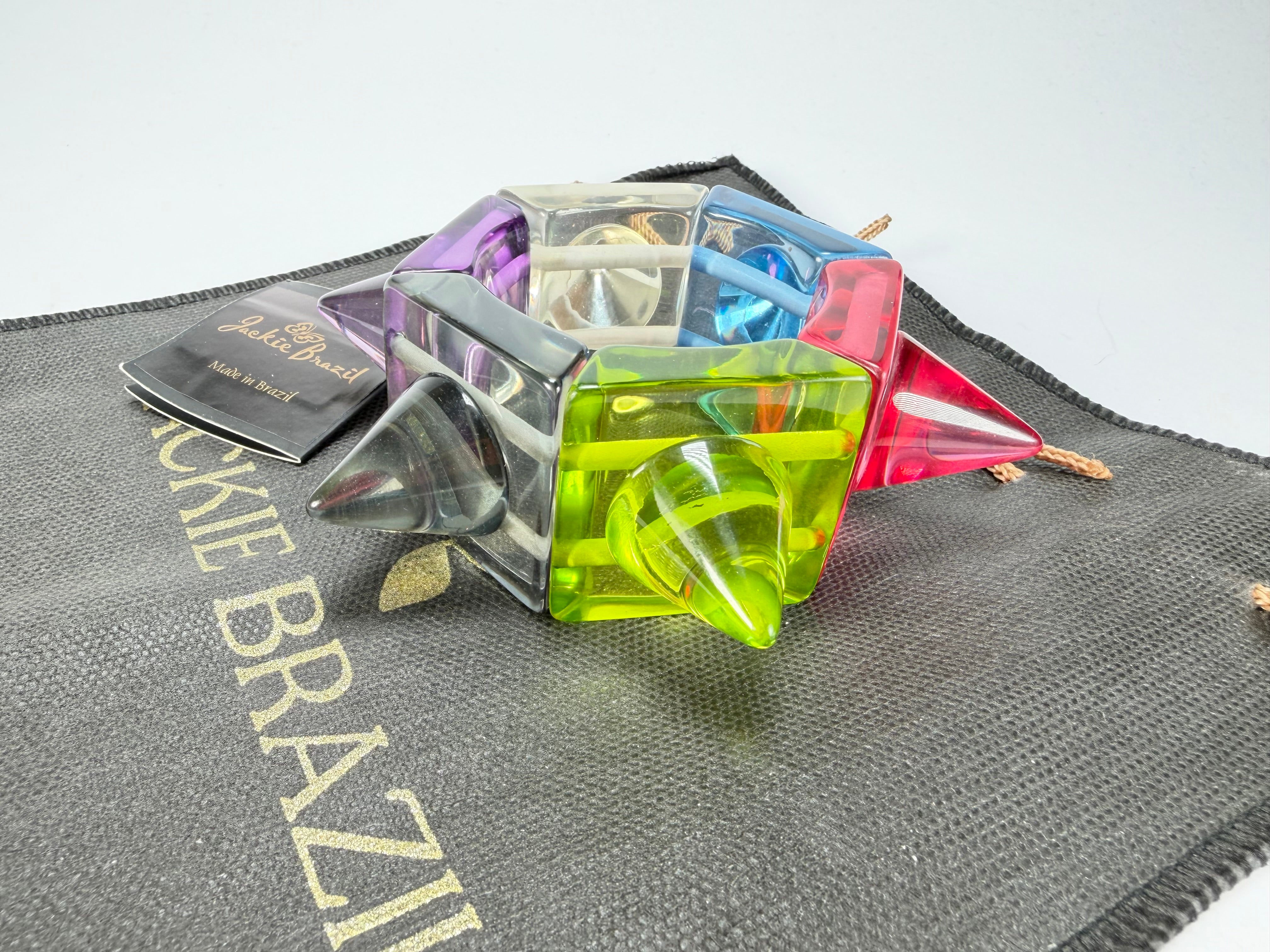 Jackie Brazil "Lagerfeld" Sabrina Transparent Cones Elasticated Bracelet ( B2893 )