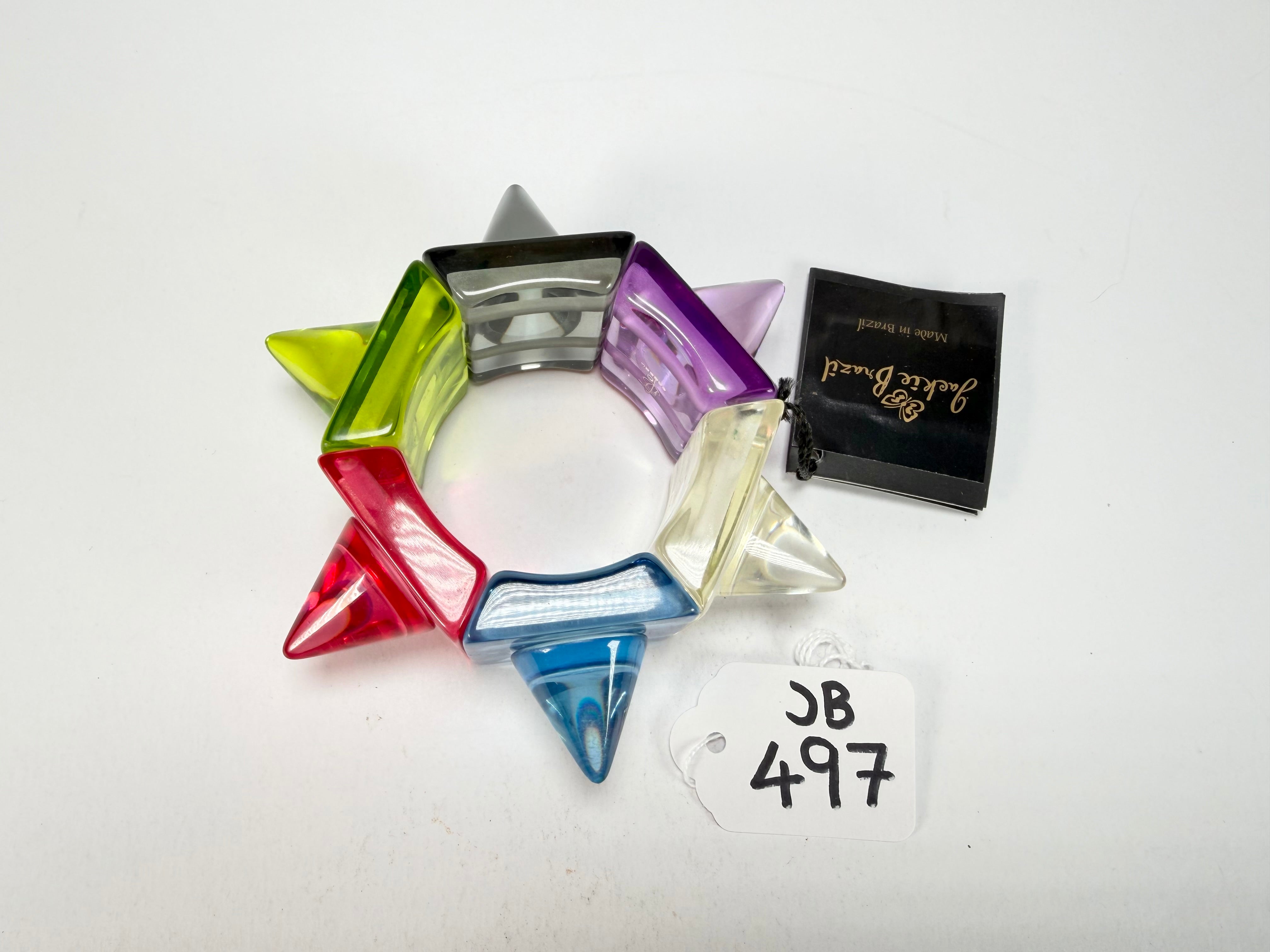 Jackie Brazil "Lagerfeld" Sabrina Transparent Cones Elasticated Bracelet ( B2893 )