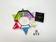 Jackie Brazil "Lagerfeld" Sabrina Transparent Cones Elasticated Bracelet ( B2893 )