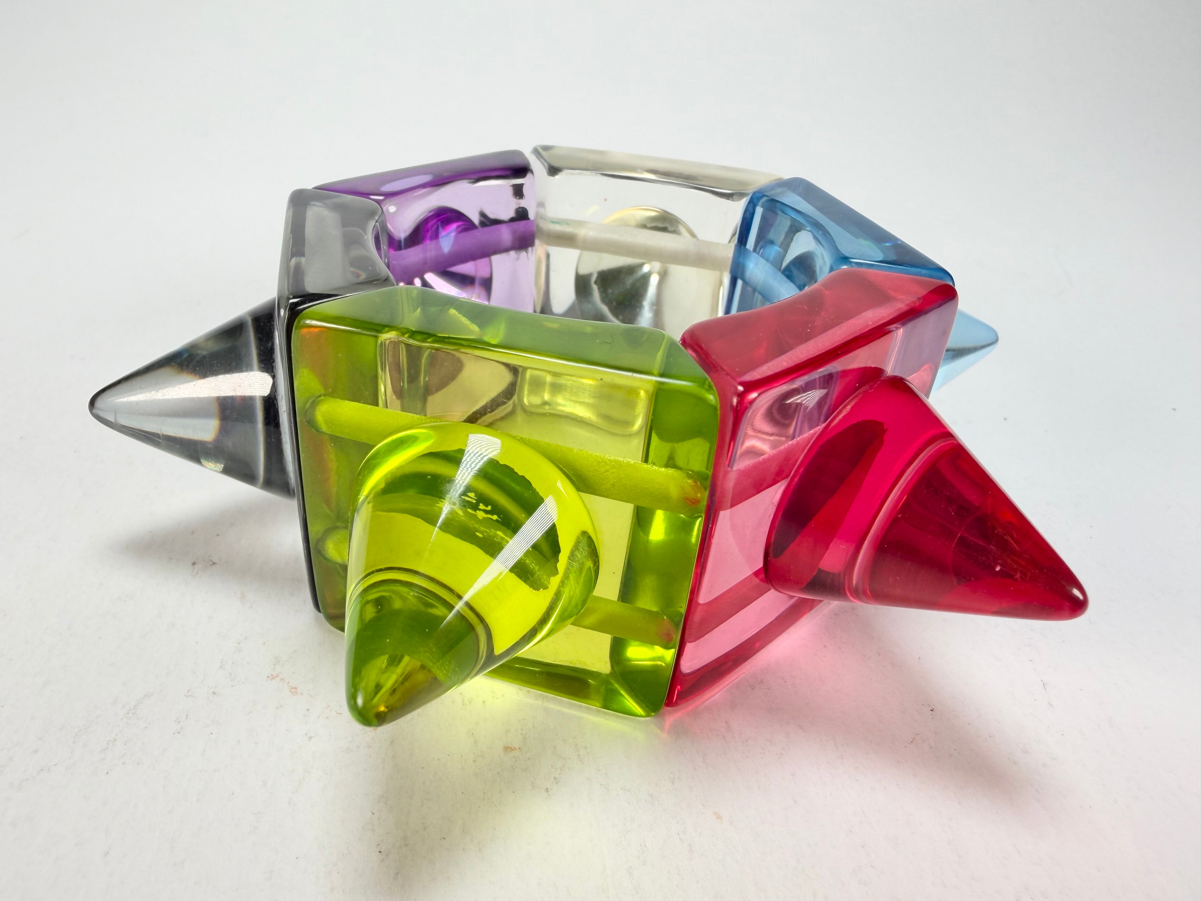 Jackie Brazil "Lagerfeld" Sabrina Transparent Cones Elasticated Bracelet ( B2893 )