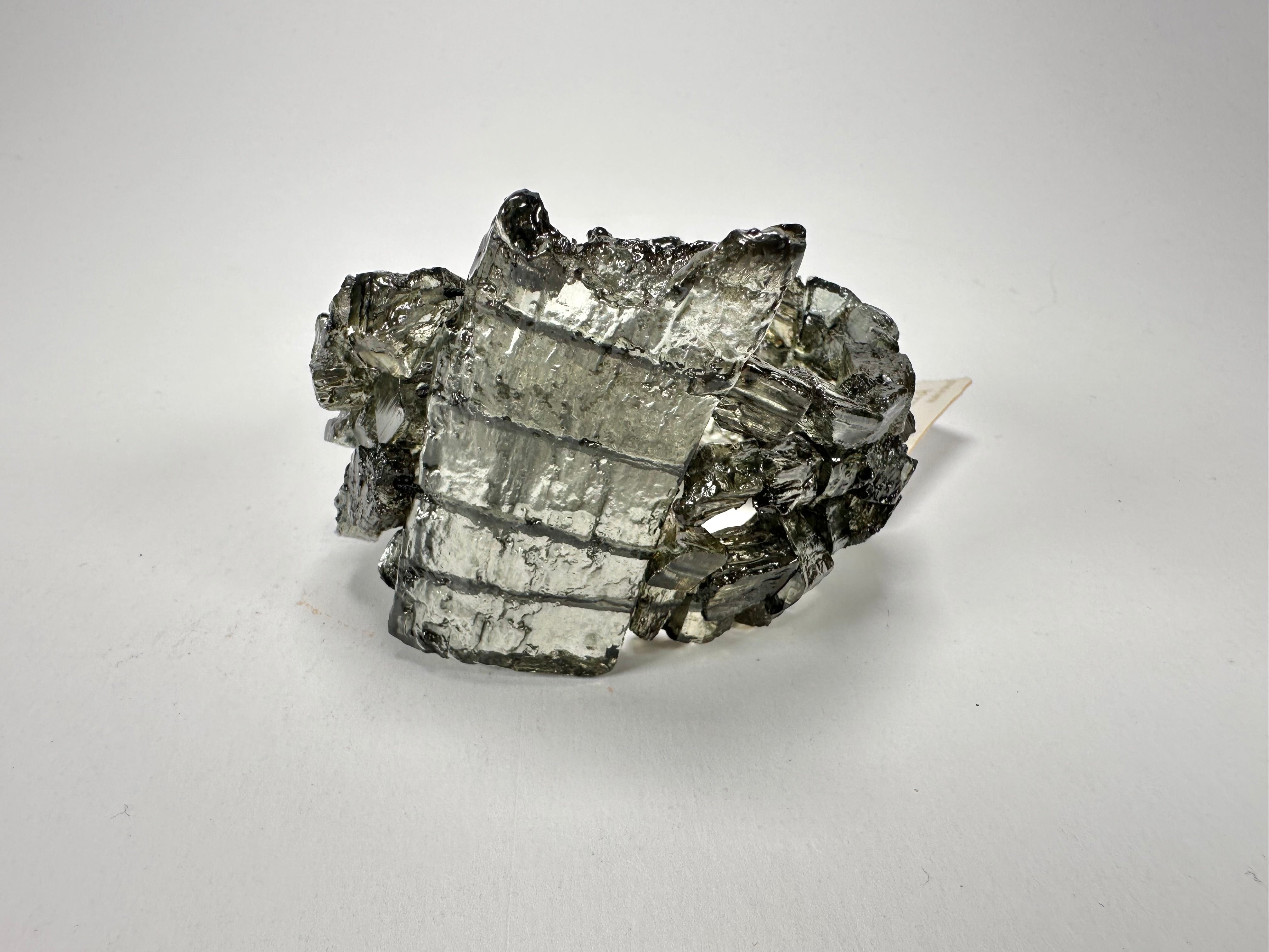 Jackie Brazil "4 Row w/ Feature Plate" Smoked Crystal Charcoal Resin Bracelet ( B2732 )