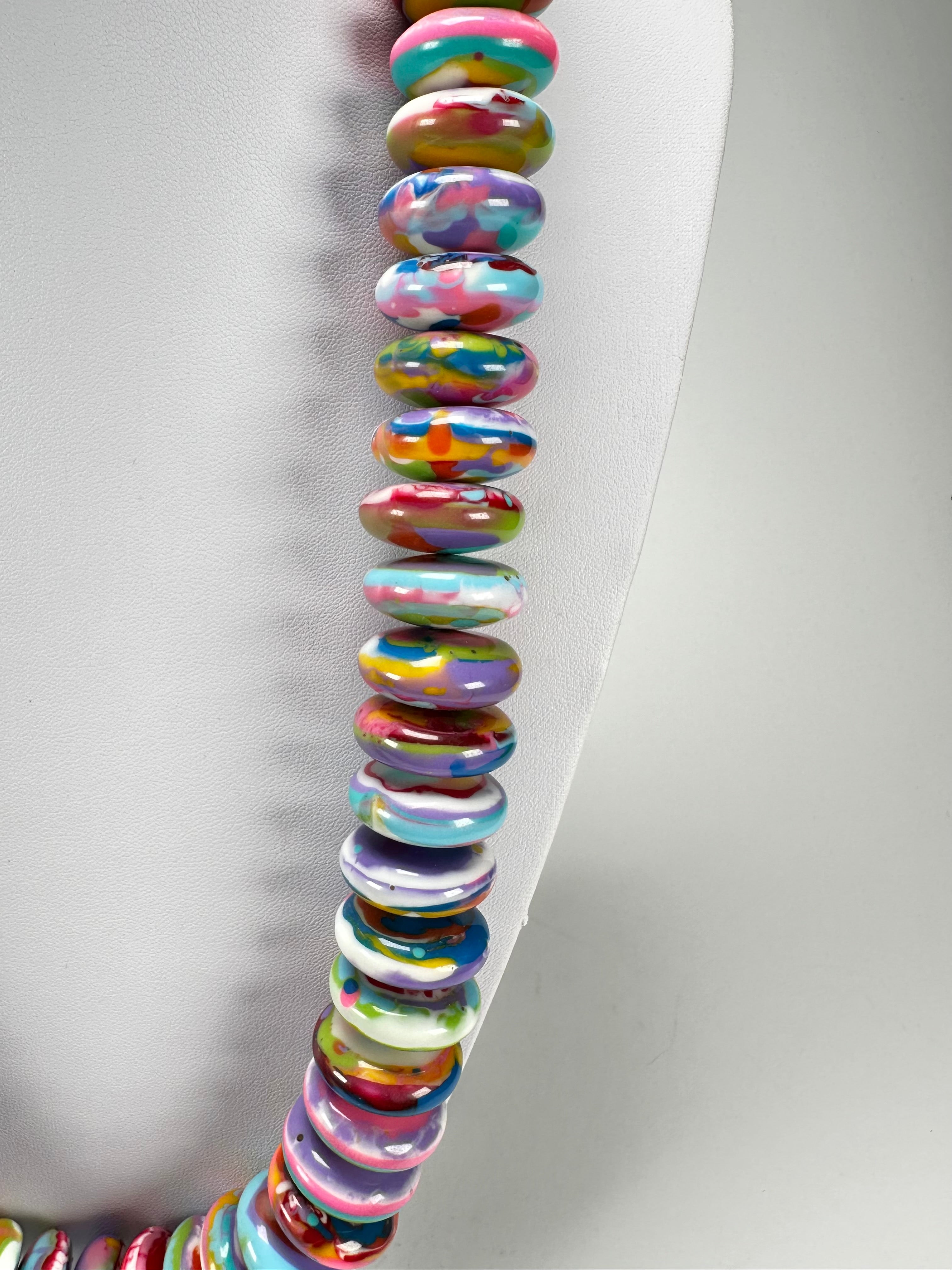 Jackie Brazil "Ana" Kandinsky Resin Wheels 70cm Necklace ( N0044 )