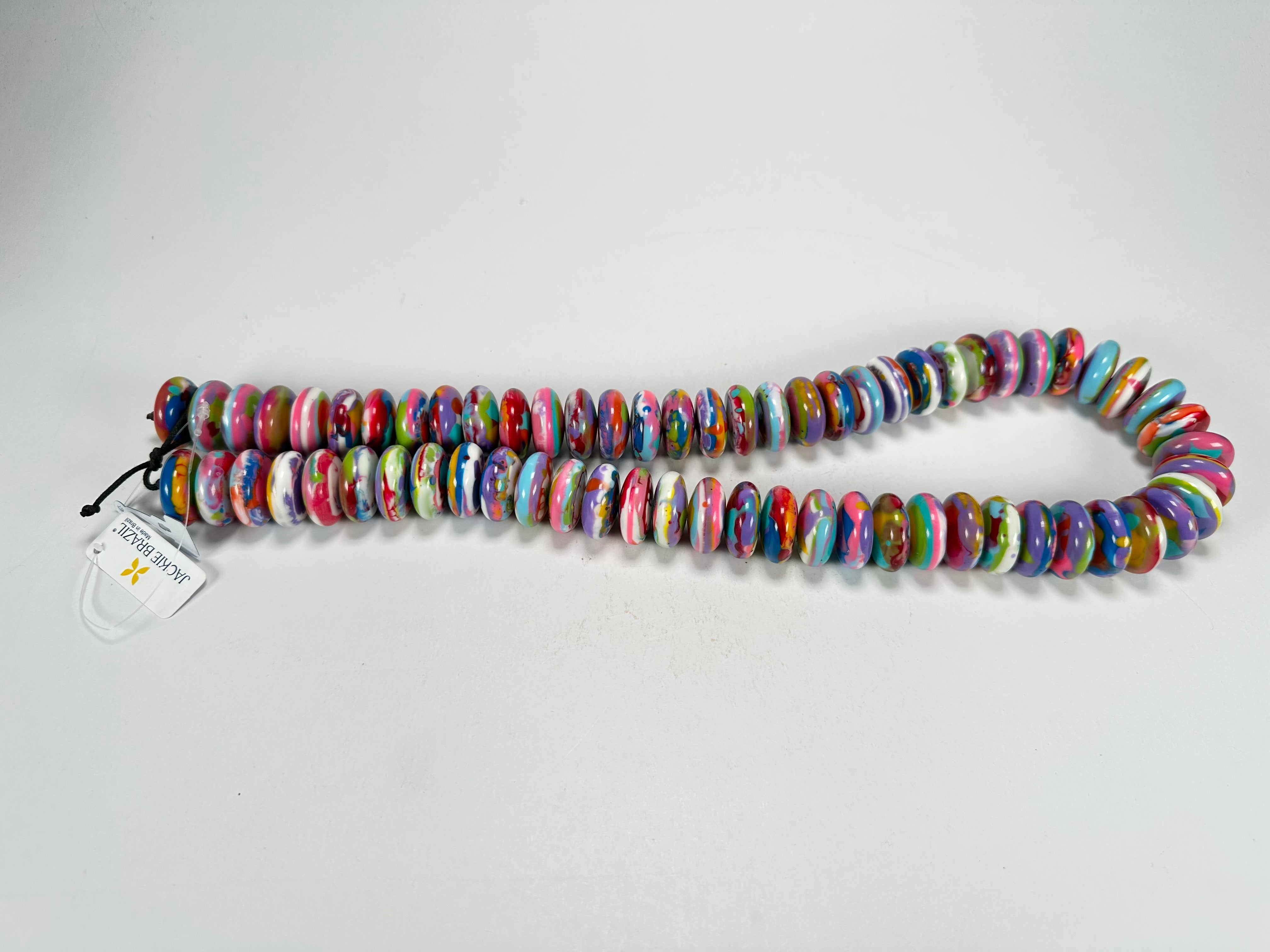 Jackie Brazil "Ana" Kandinsky Resin Wheels 70cm Necklace ( N0044 )