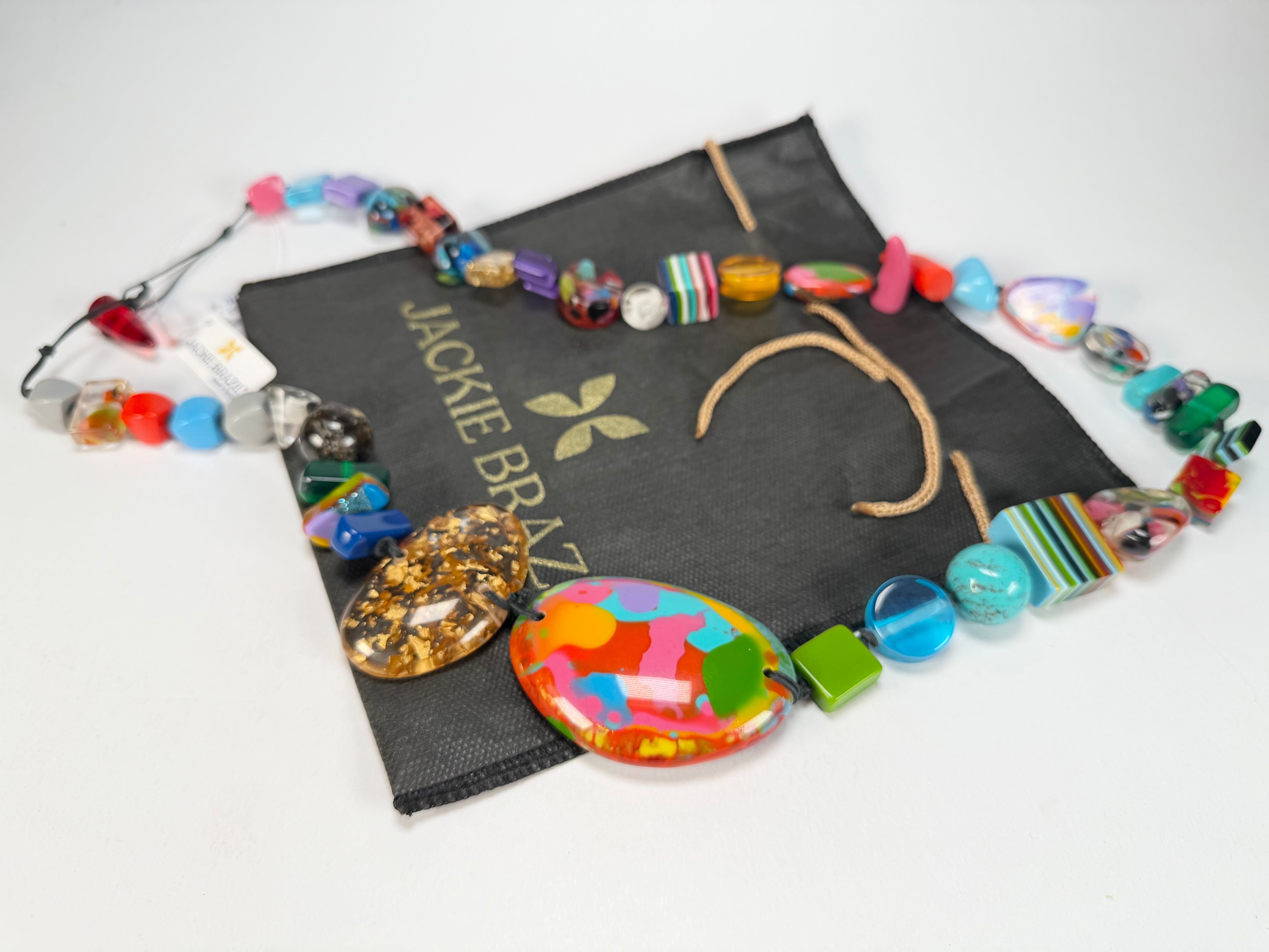 Jackie Brazil "Fusion" Mix Colours Long 110cm Bead Necklace ( N0040 )