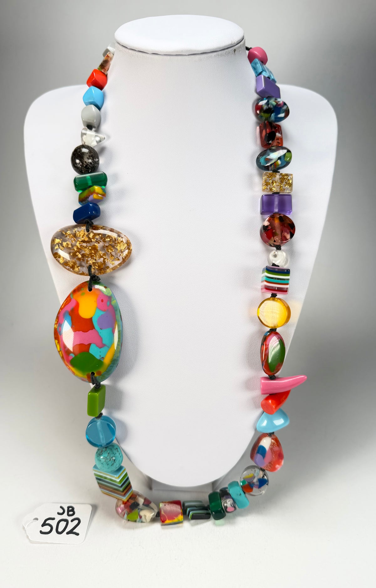 Jackie Brazil "Fusion" Mix Colours Long 110cm Bead Necklace ( N0040 )