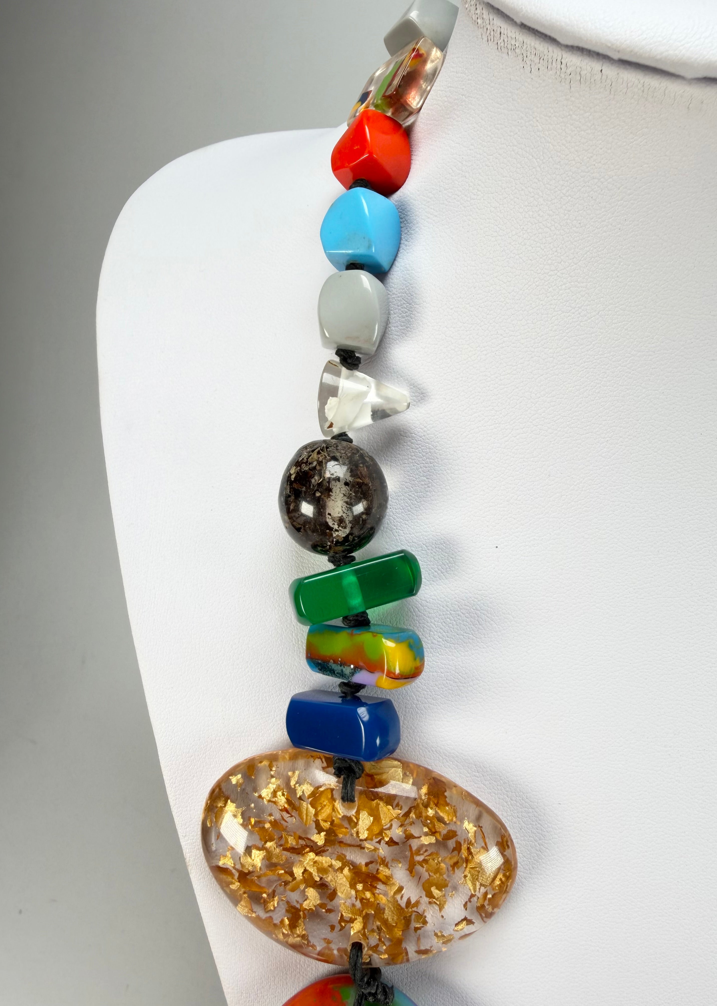 Jackie Brazil "Fusion" Mix Colours Long 110cm Bead Necklace ( N0040 )
