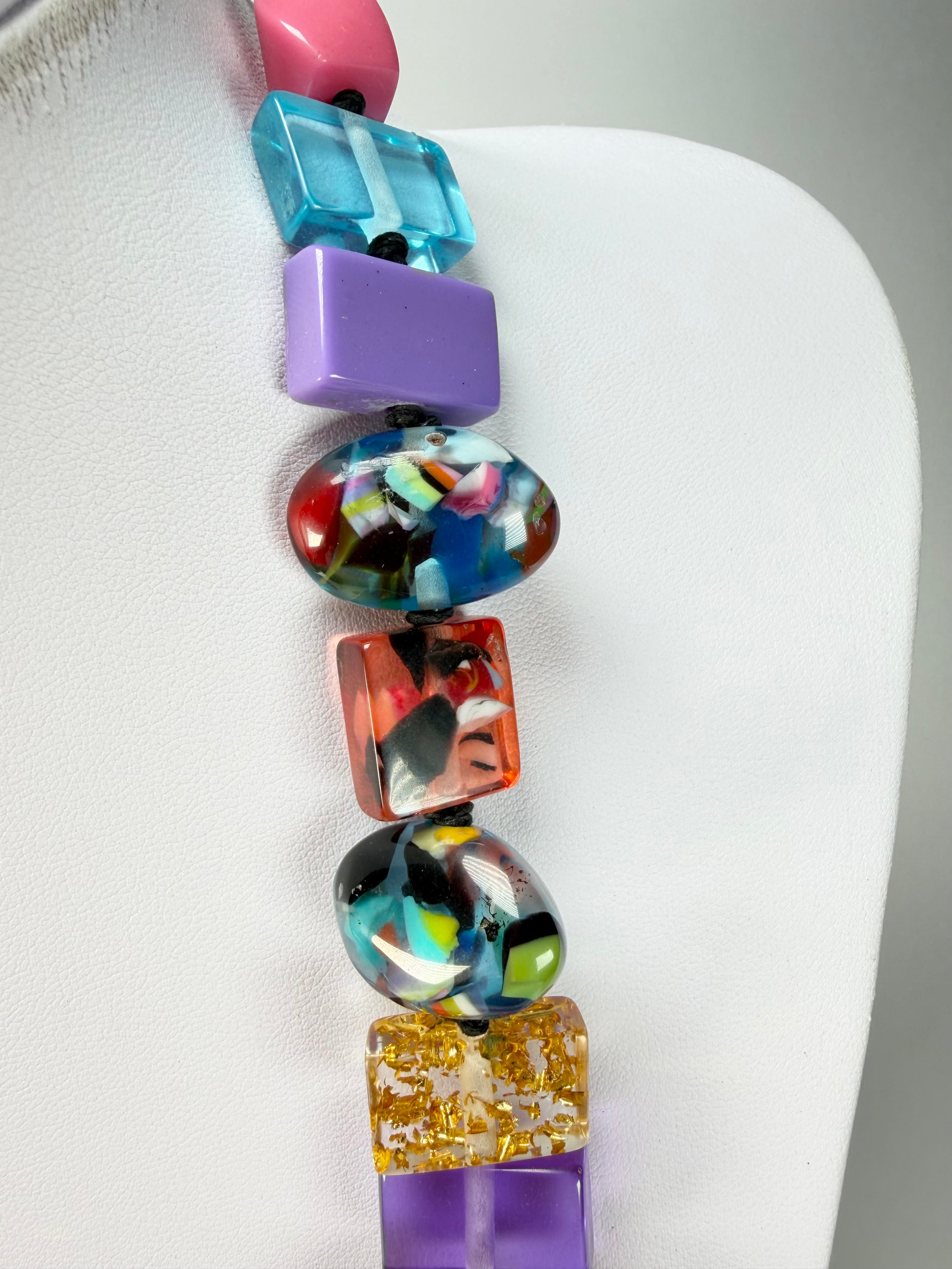 Jackie Brazil "Fusion" Mix Colours Long 110cm Bead Necklace ( N0040 )