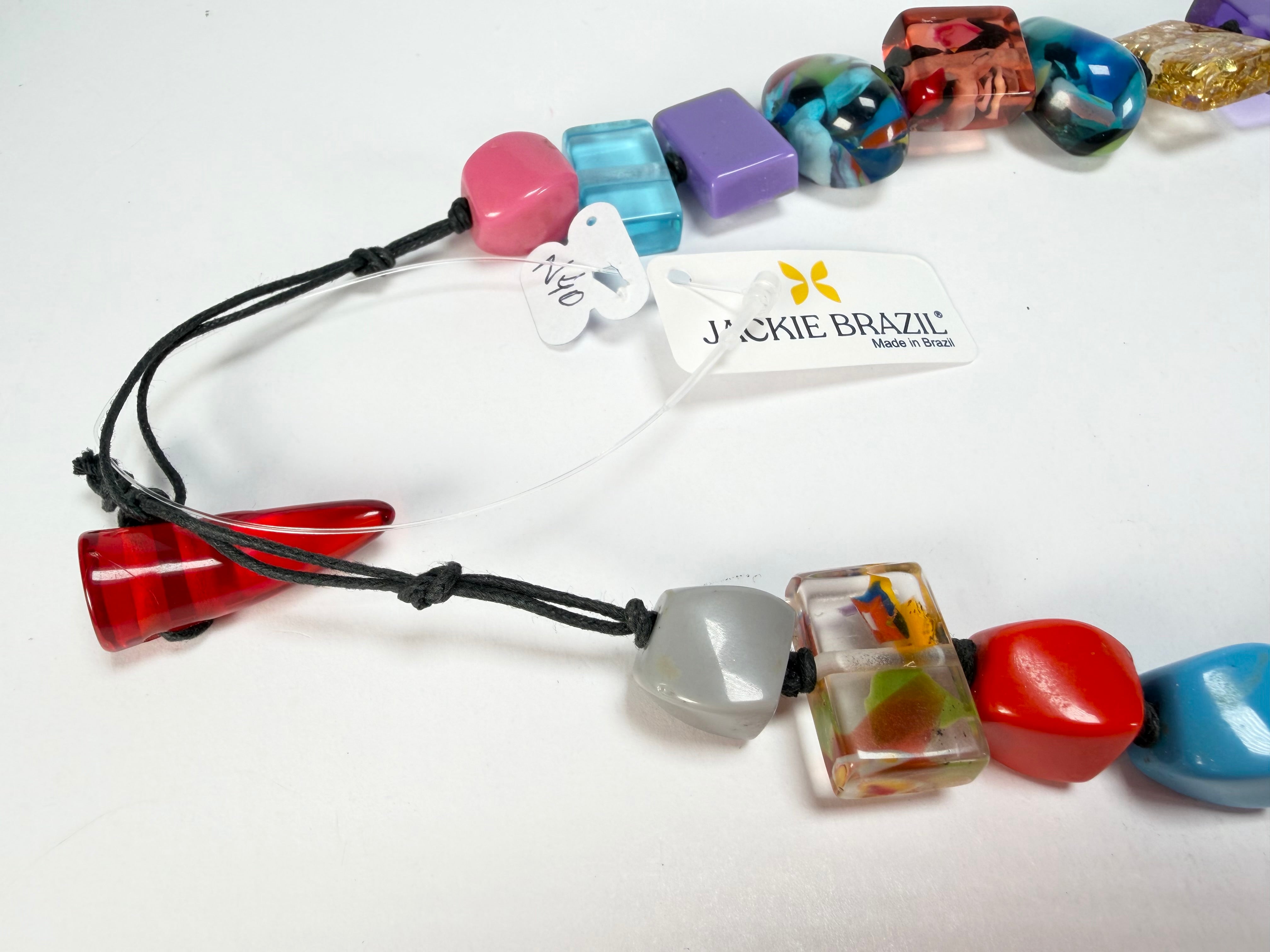 Jackie Brazil "Fusion" Mix Colours Long 110cm Bead Necklace ( N0040 )