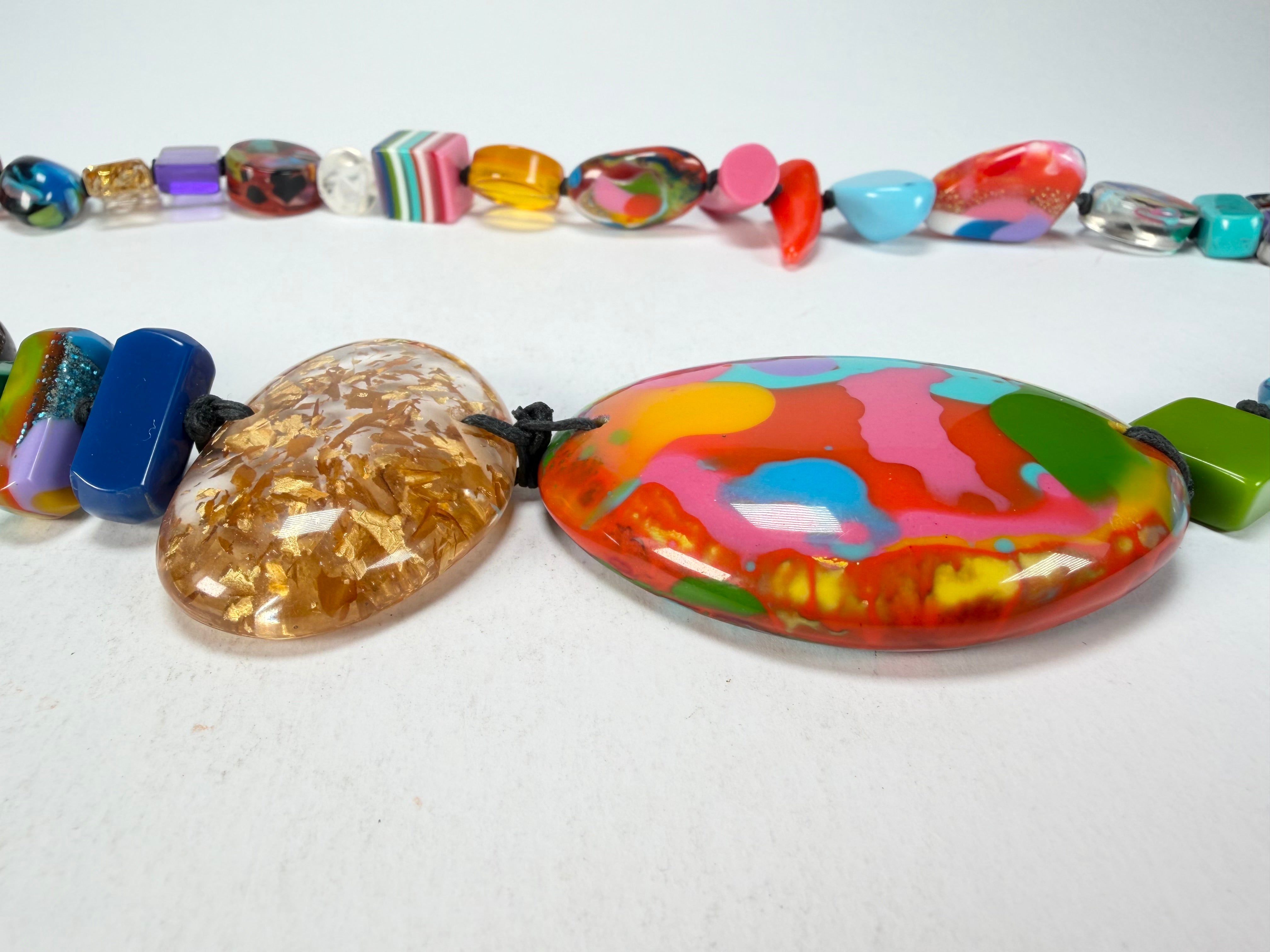 Jackie Brazil "Fusion" Mix Colours Long 110cm Bead Necklace ( N0040 )