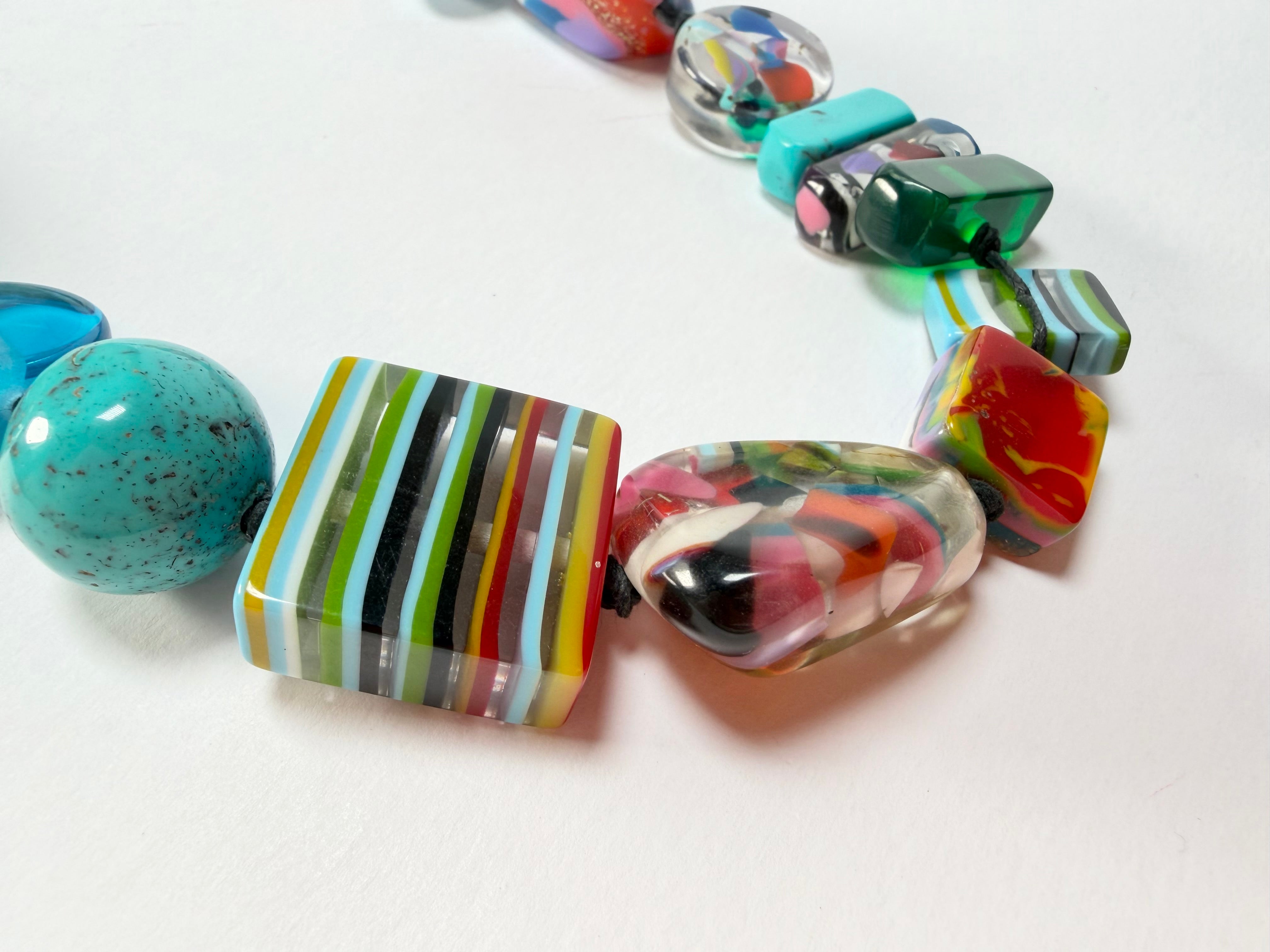 Jackie Brazil "Fusion" Mix Colours Long 110cm Bead Necklace ( N0040 )