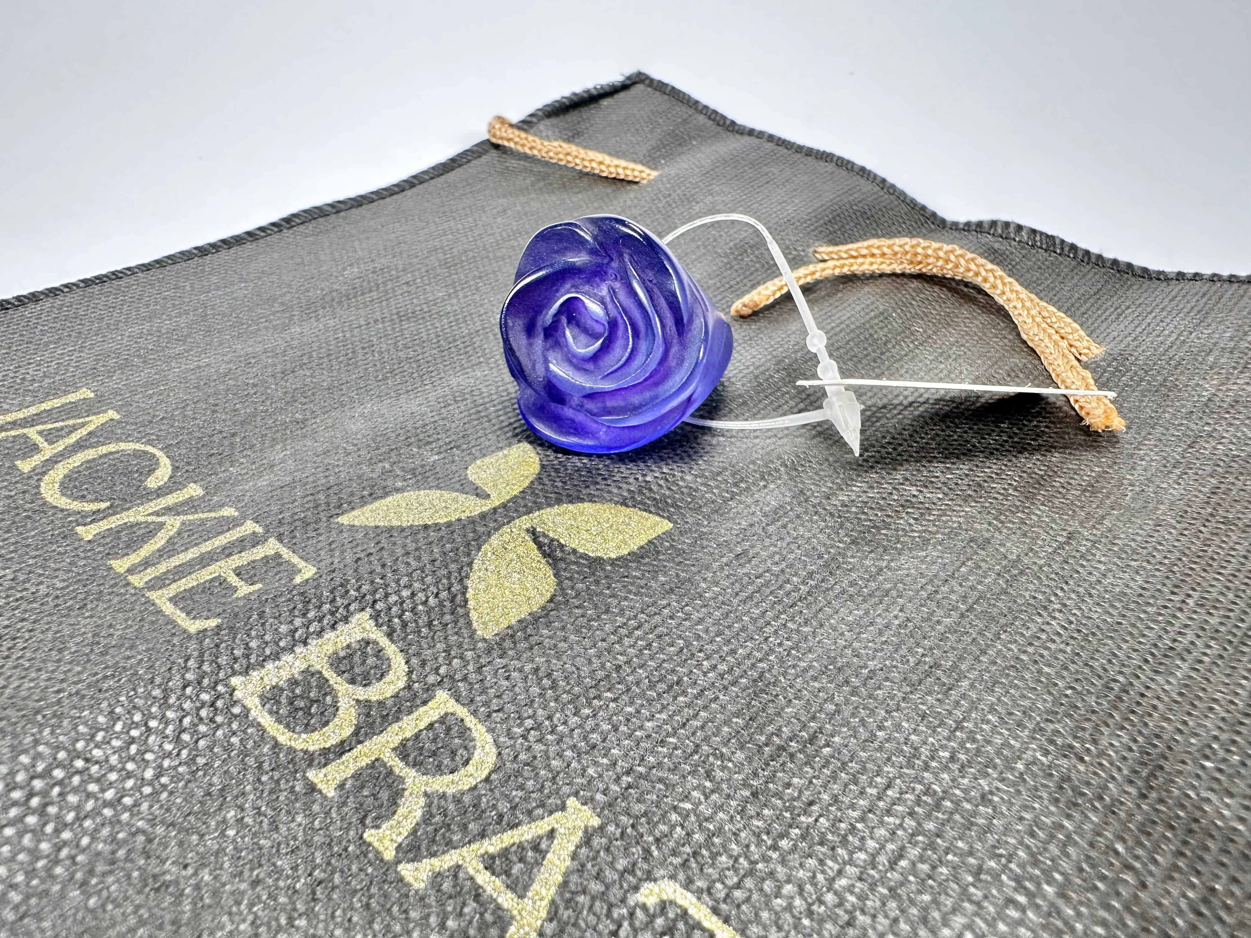 Jackie Brazil "Rose" Purple Resin Rose Ring ( R0585 ) Size UK M / US 6.5