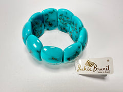 Jackie Brazil "Maria" Turquoise Mix Elasticated Bracelet ( B0217 )